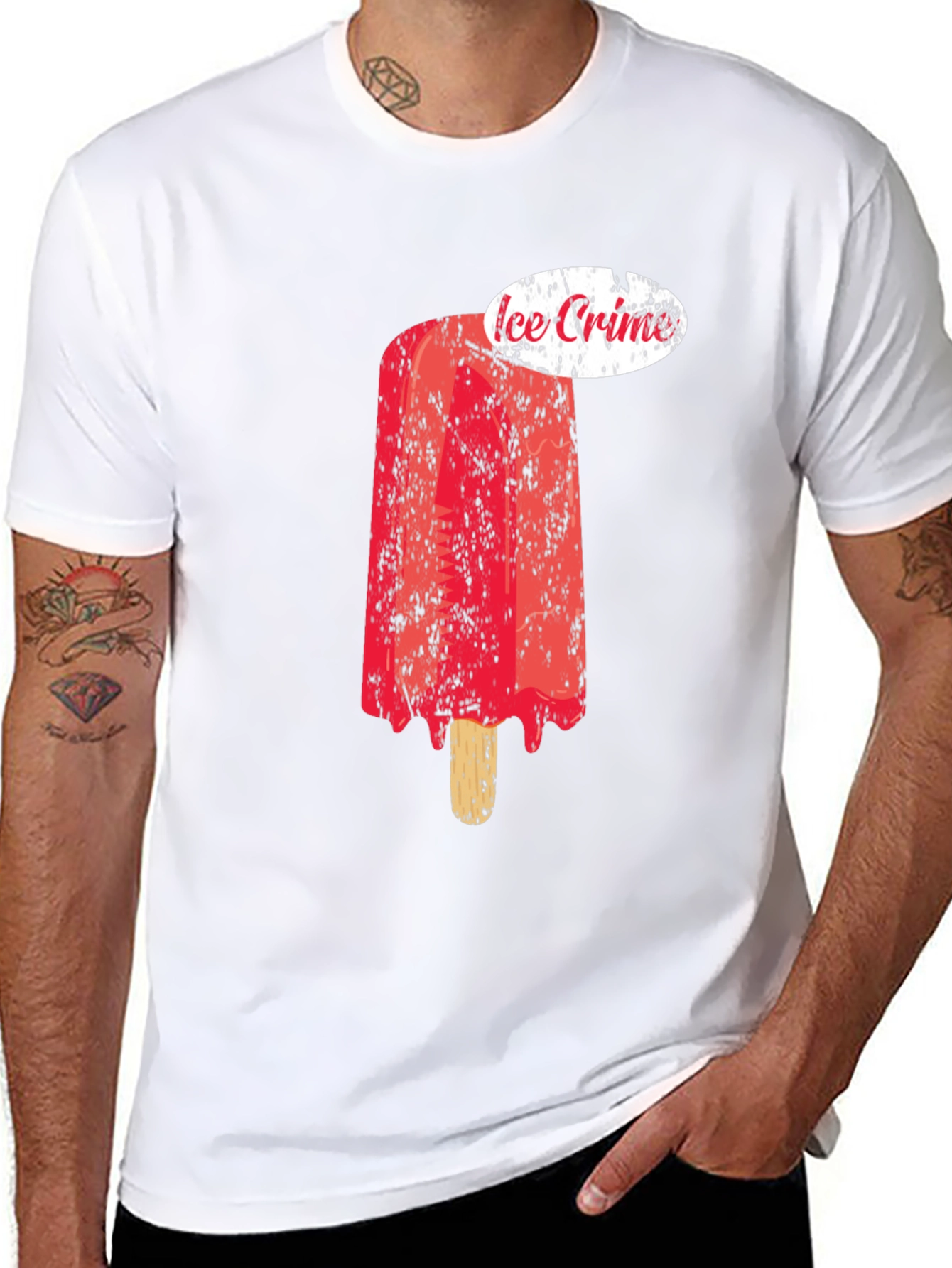 Ice Crime Graphic Tee - Cool Summer Style