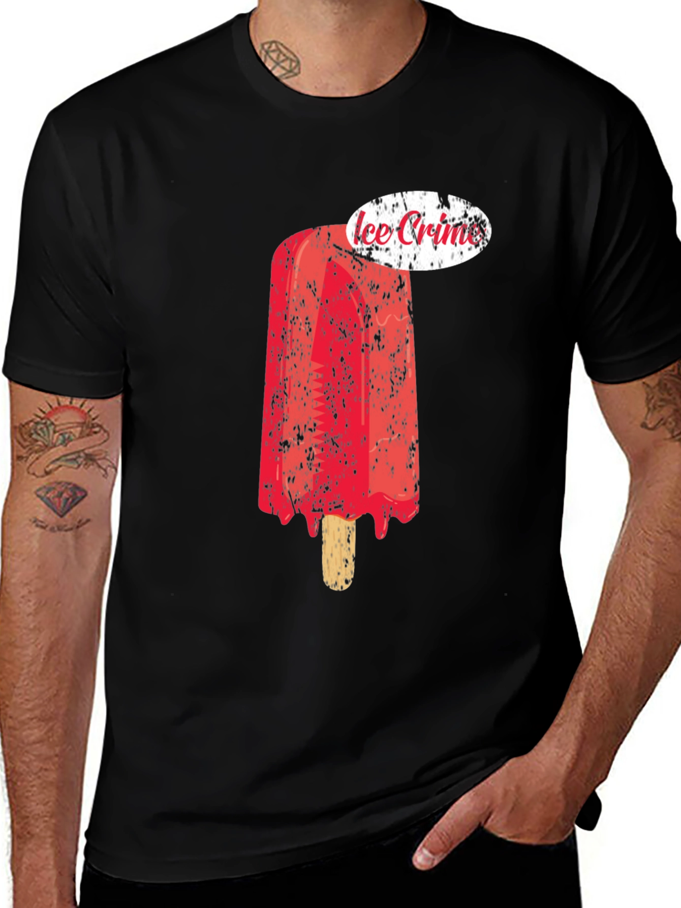 Ice Crime Graphic Tee - Cool Summer Style