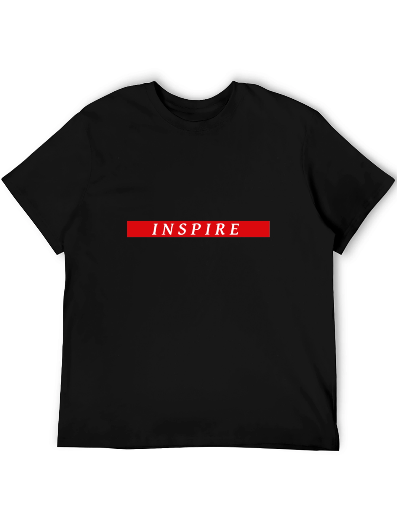 Inspire Graphic Tee - Black Cotton Blend T-Shirt