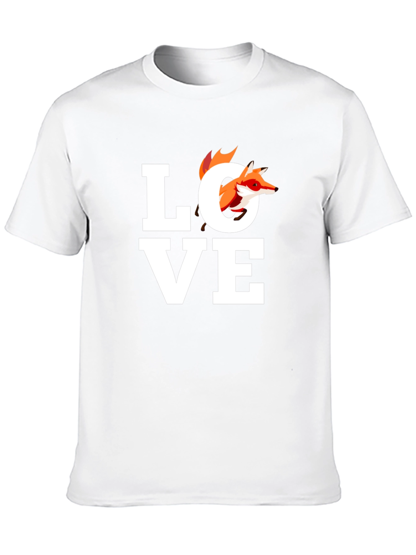 Fox Love Graphic Tee - Unisex Black T-Shirt