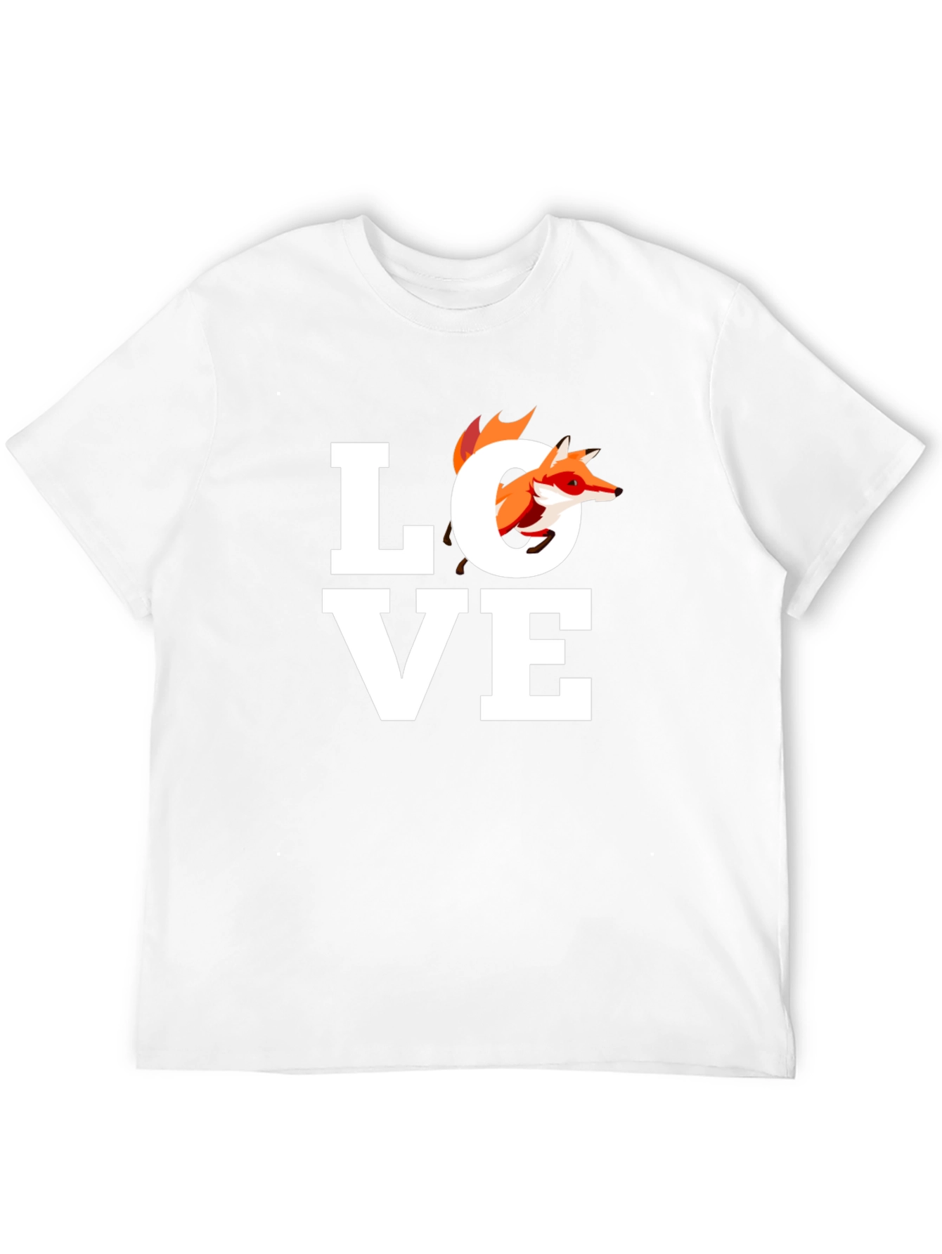 Fox Love Graphic Tee - Unisex Black T-Shirt