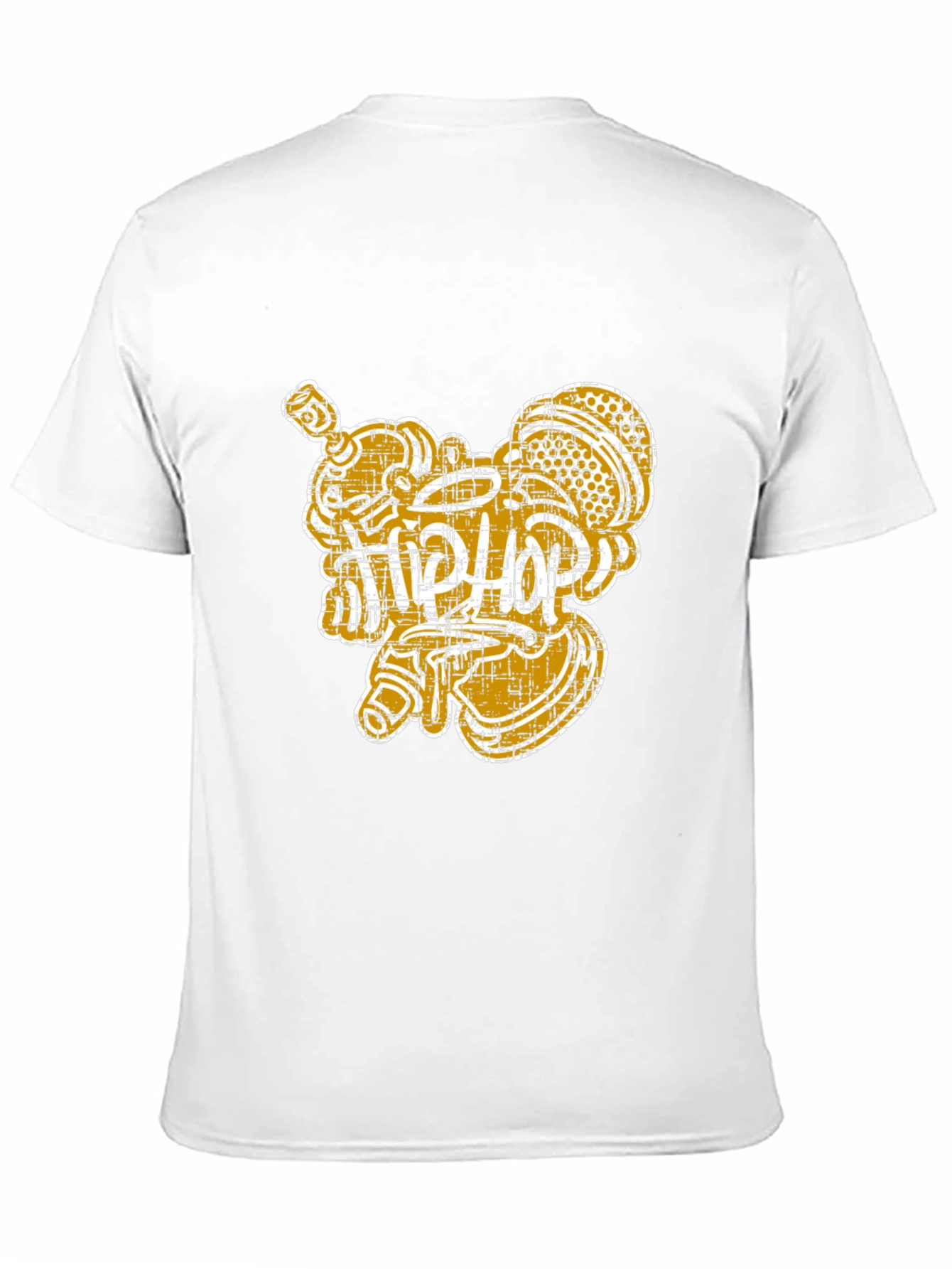 Unique Graphic Print Black Cotton Tee