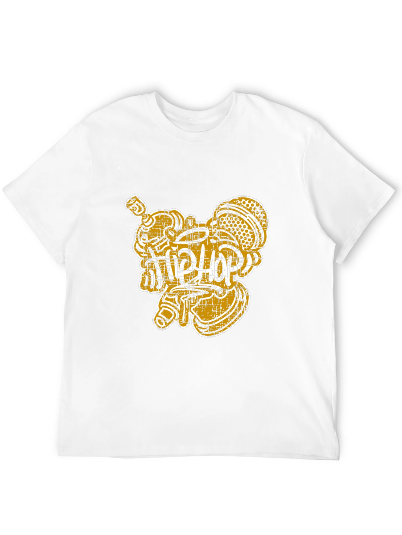 Unique Graphic Print Black Cotton Tee