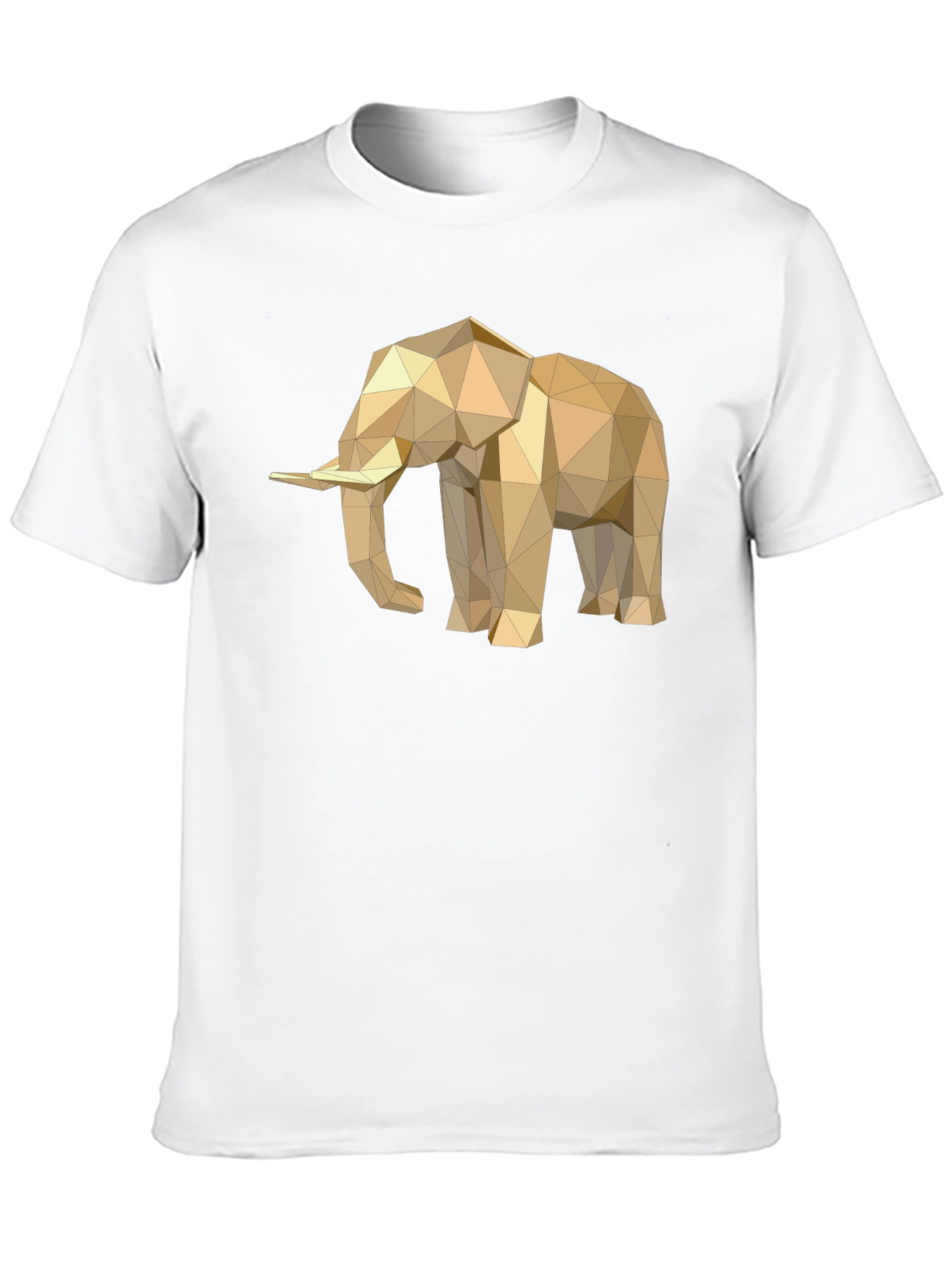 Geometric Elephant Graphic Tee - Stylish Mens Black T-Shirt
