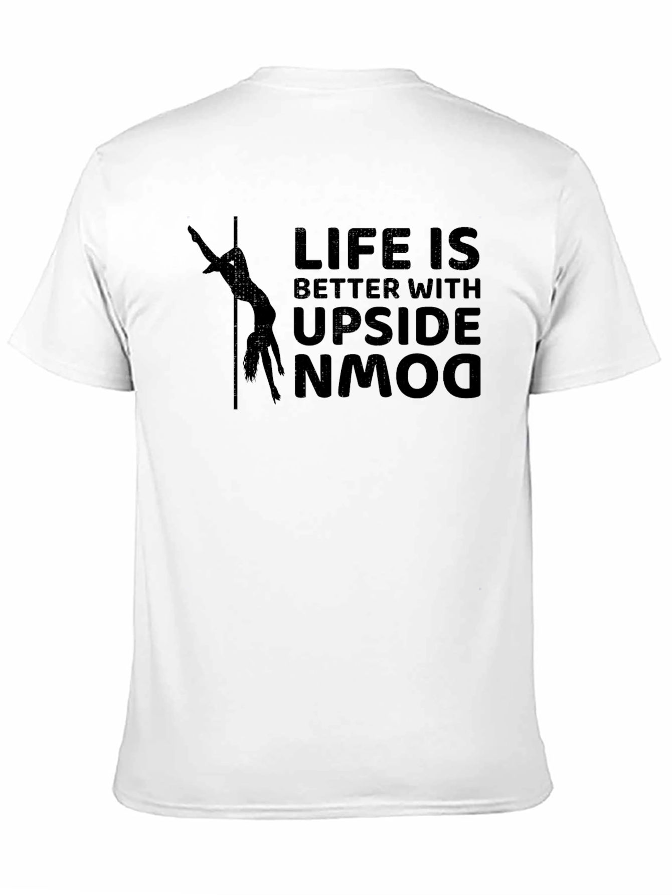Life is Better Upside Down Black Graphic T-Shirt