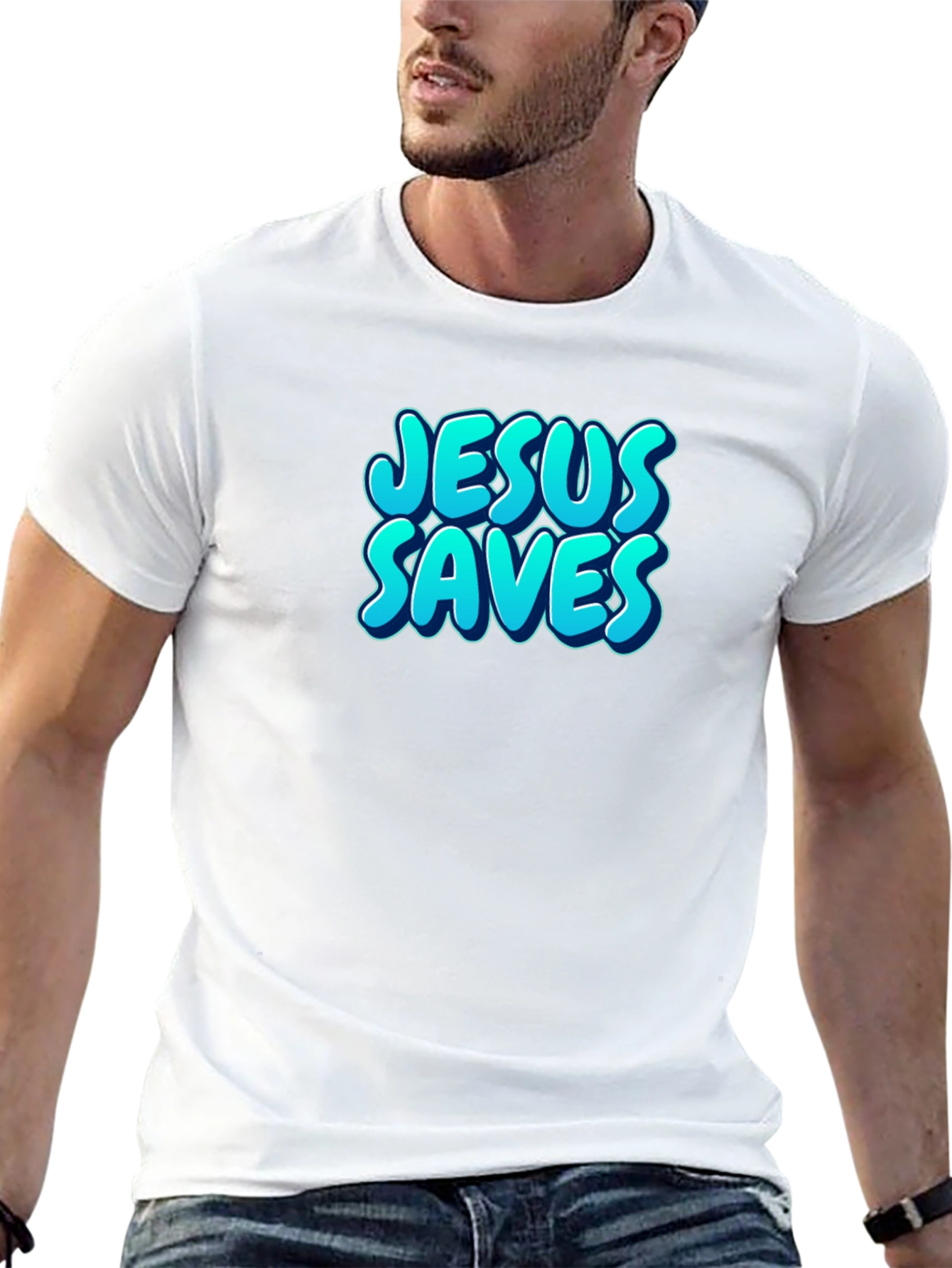 Jesus Saves Black T-Shirt