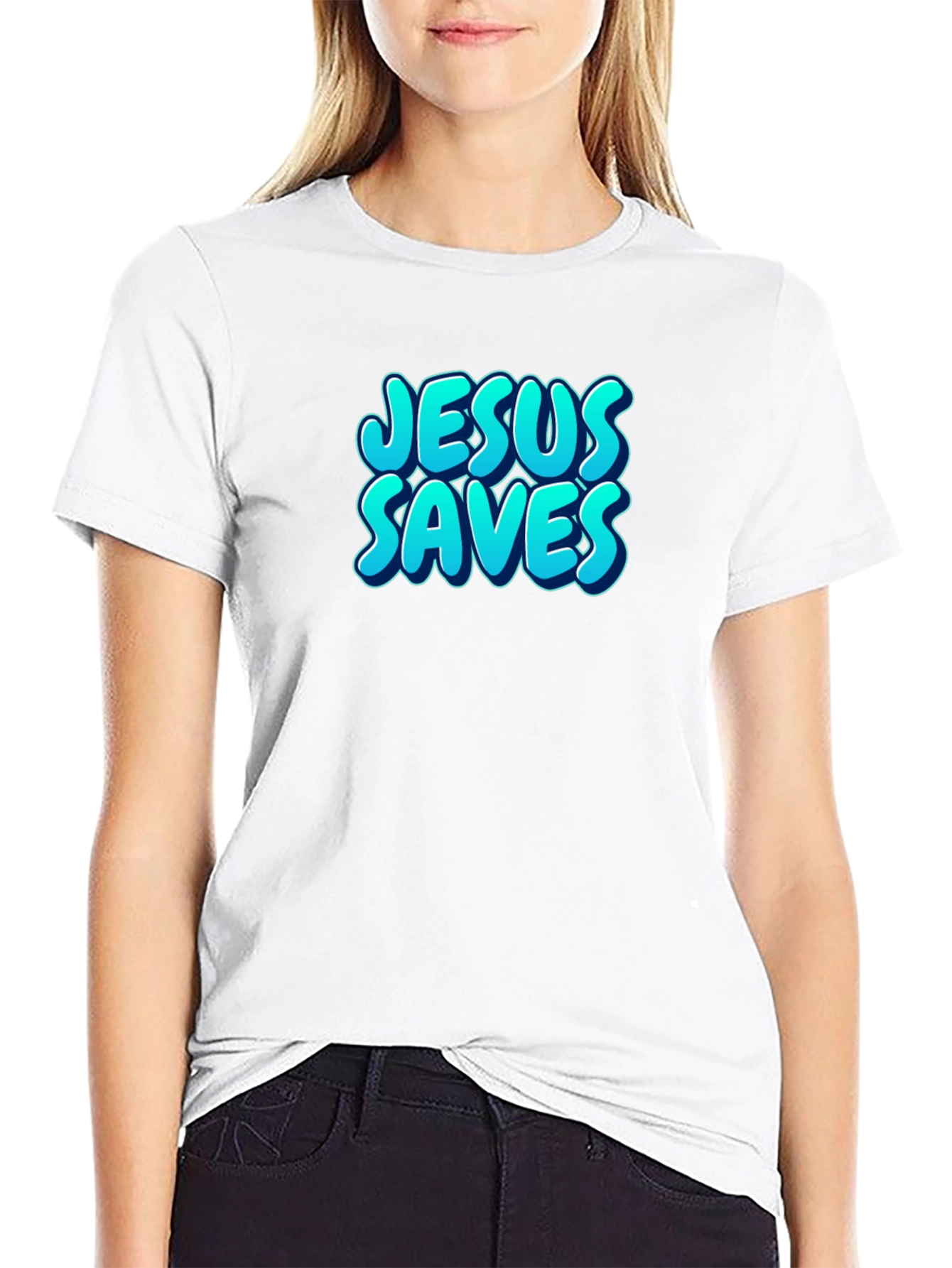 Jesus Saves Black T-Shirt