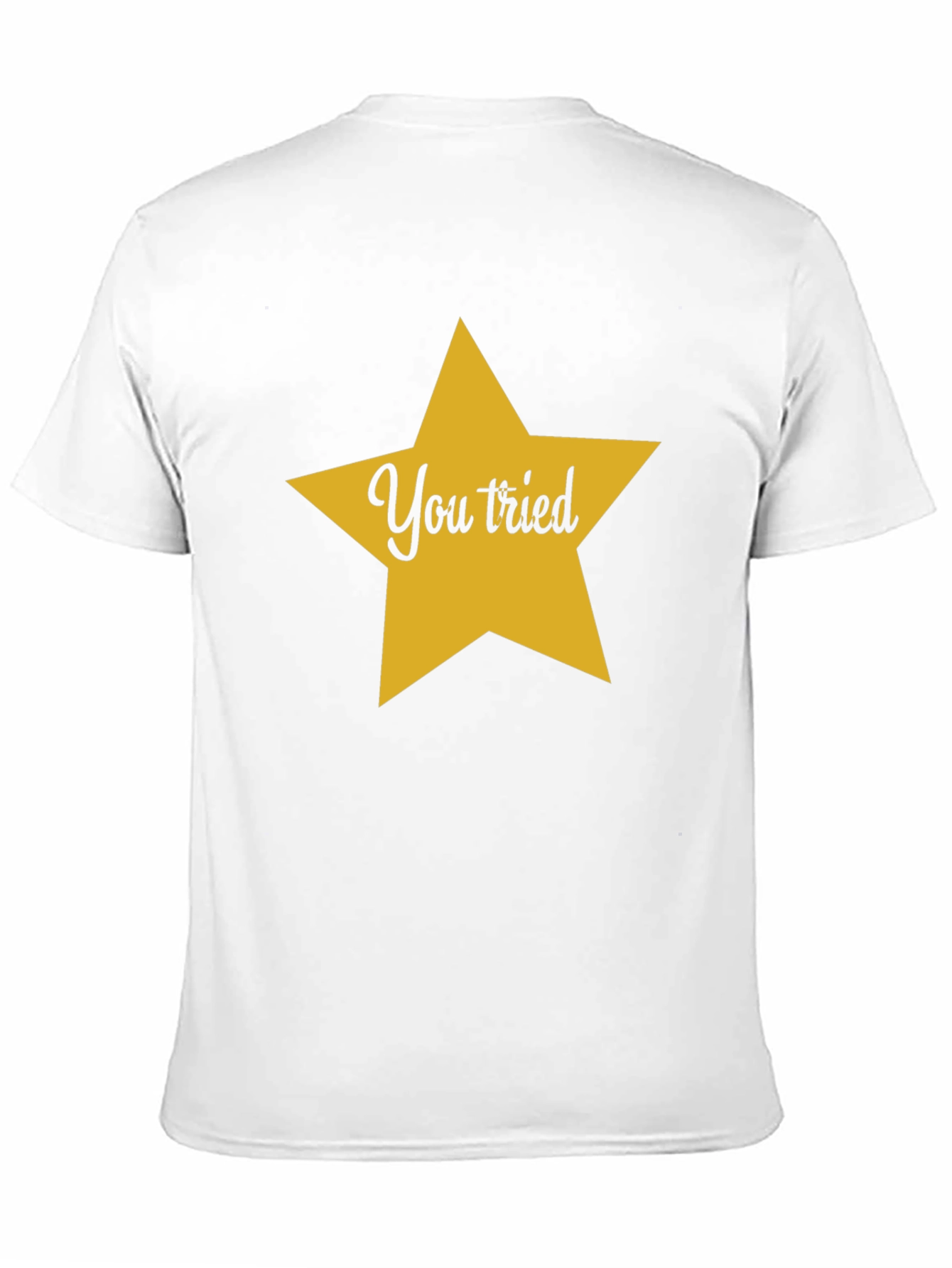 You Tried Star Graphic Tee - Black Cotton T-Shirt