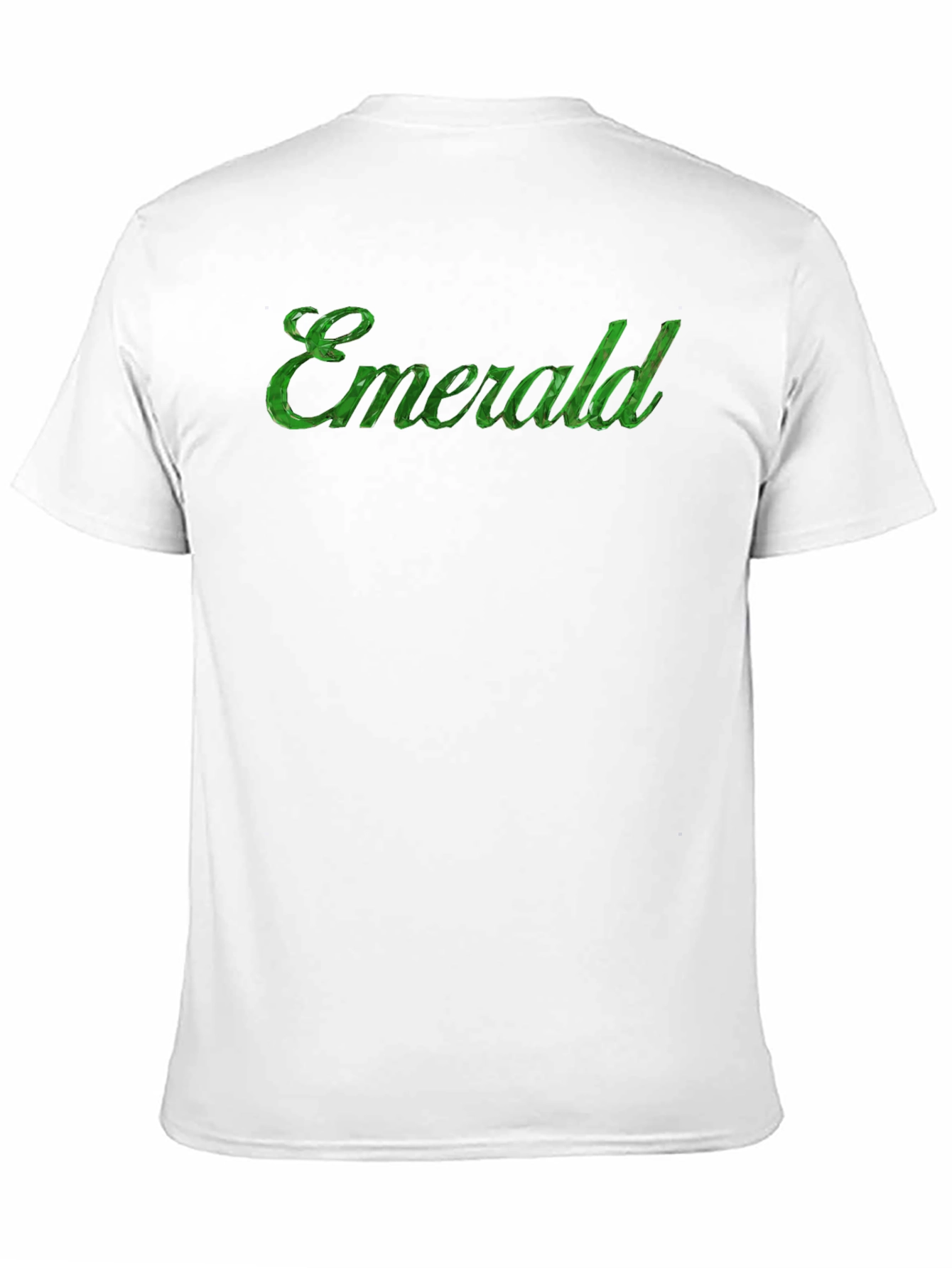 Emerald Green Text Black T-Shirt