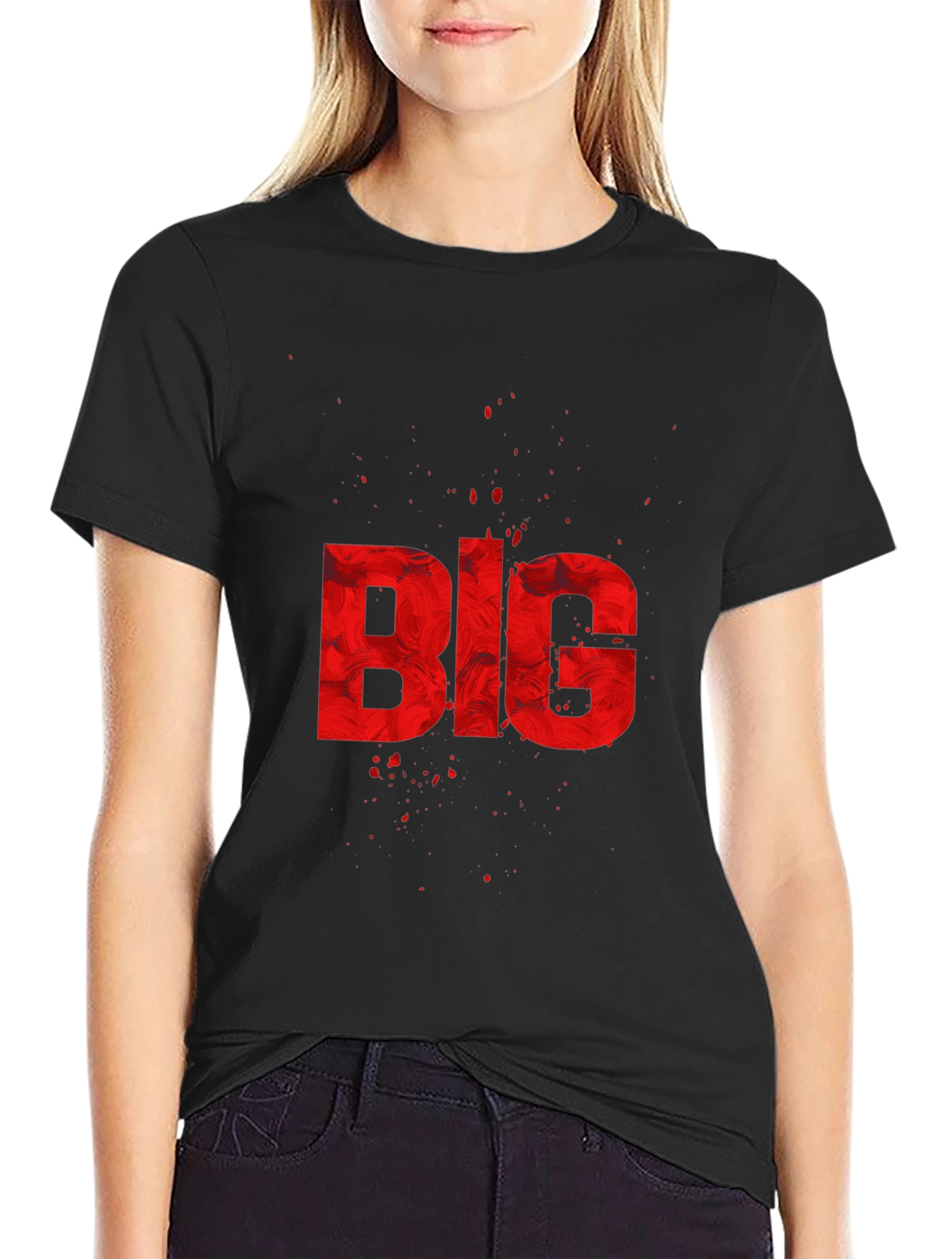 BIG Graphic Print Black T-Shirt