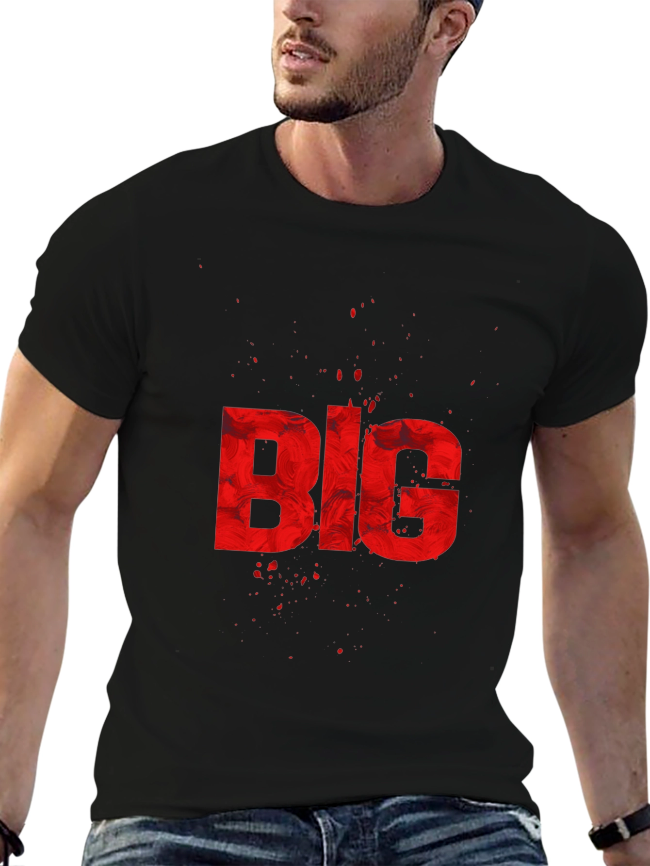 BIG Graphic Print Black T-Shirt