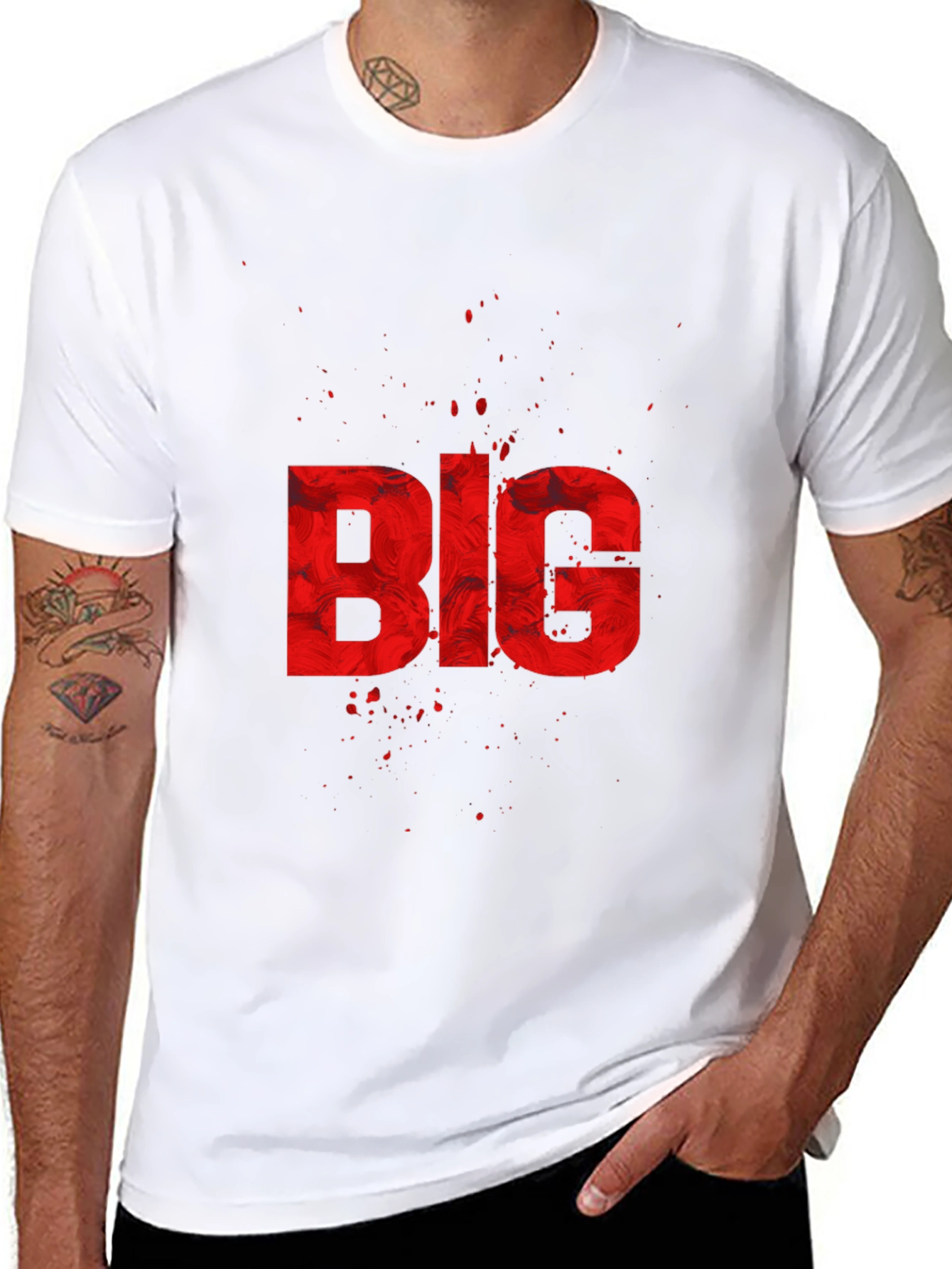 BIG Graphic Print Black T-Shirt