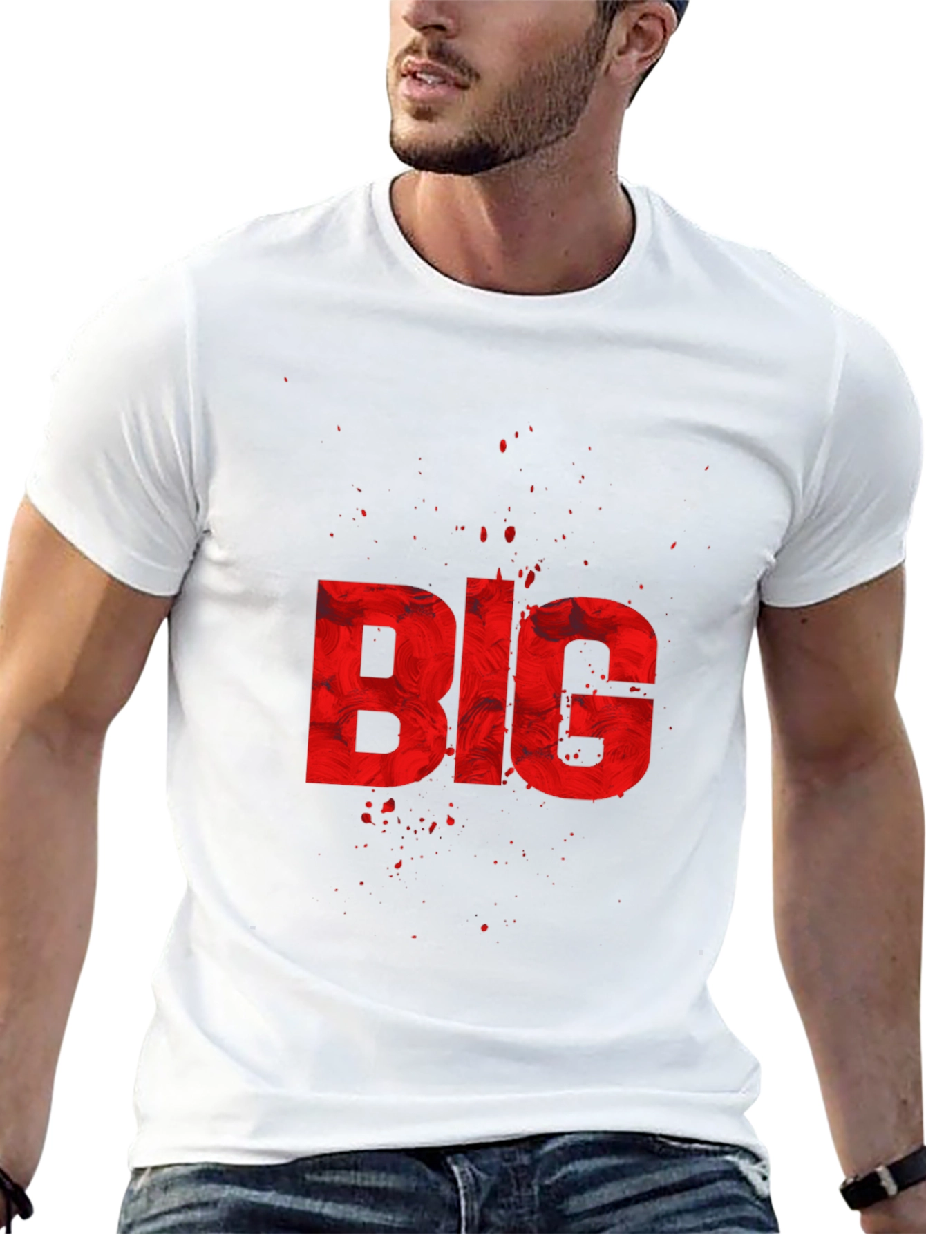 BIG Graphic Print Black T-Shirt