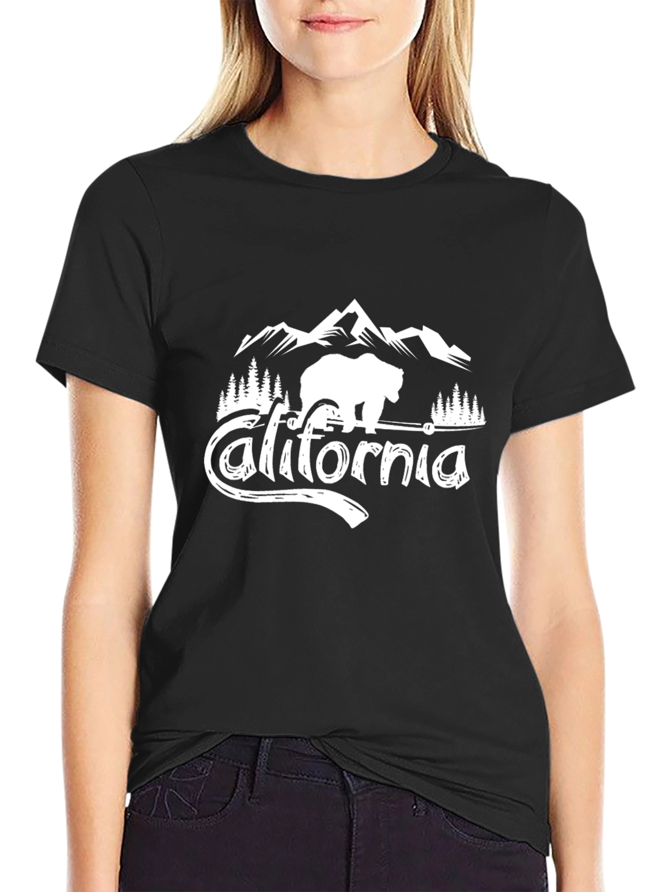 California Bear Mountain Graphic Tee - Black