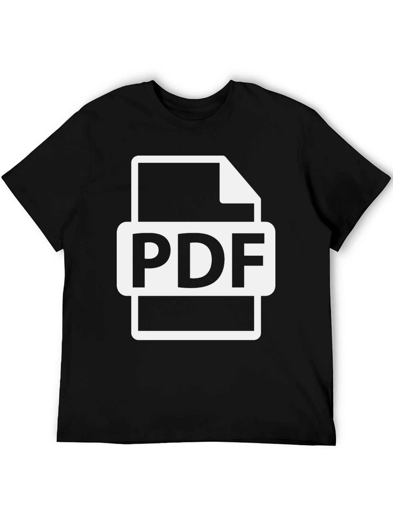 PDF File Graphic T-Shirt - Black Cotton Tee