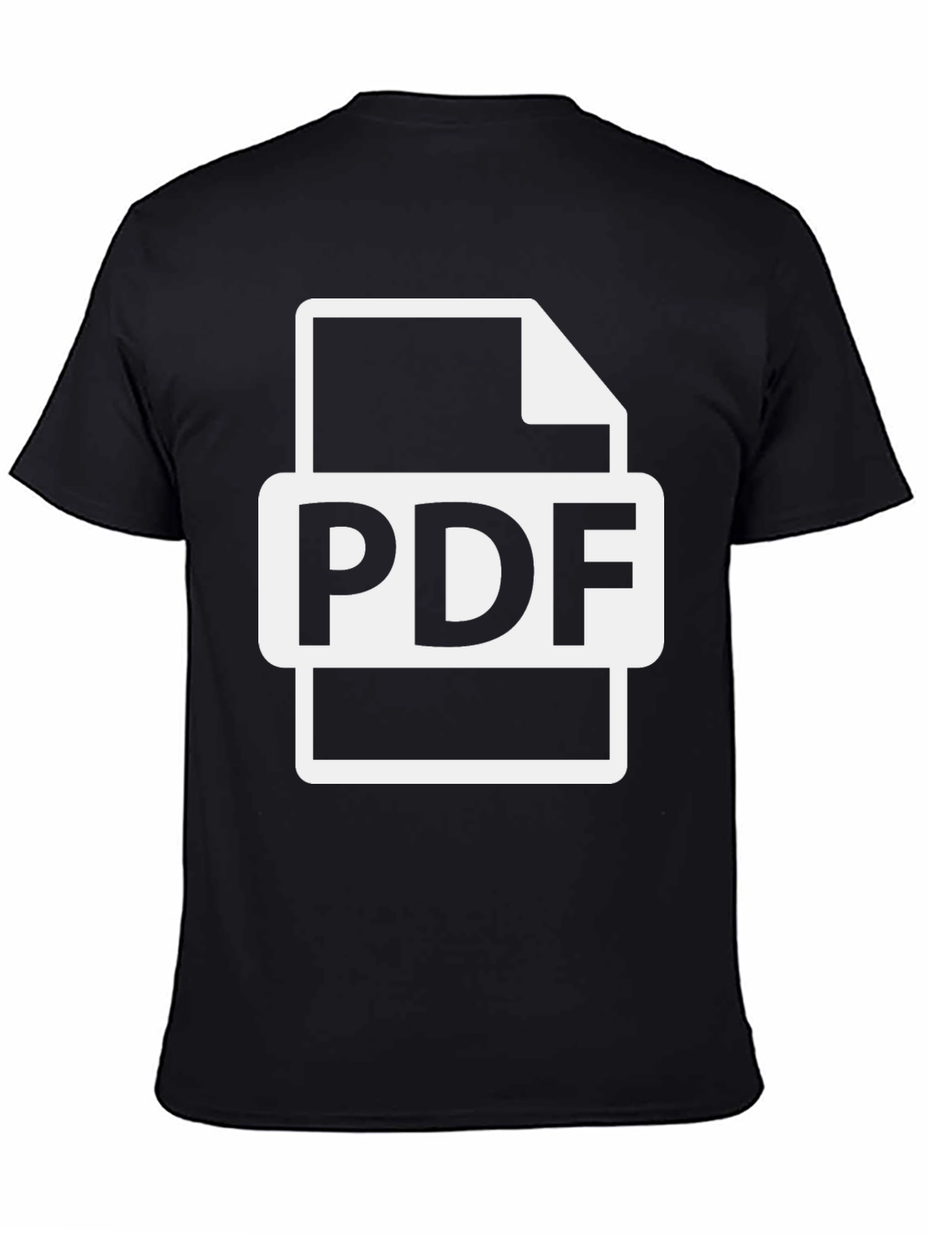 PDF File Graphic T-Shirt - Black Cotton Tee