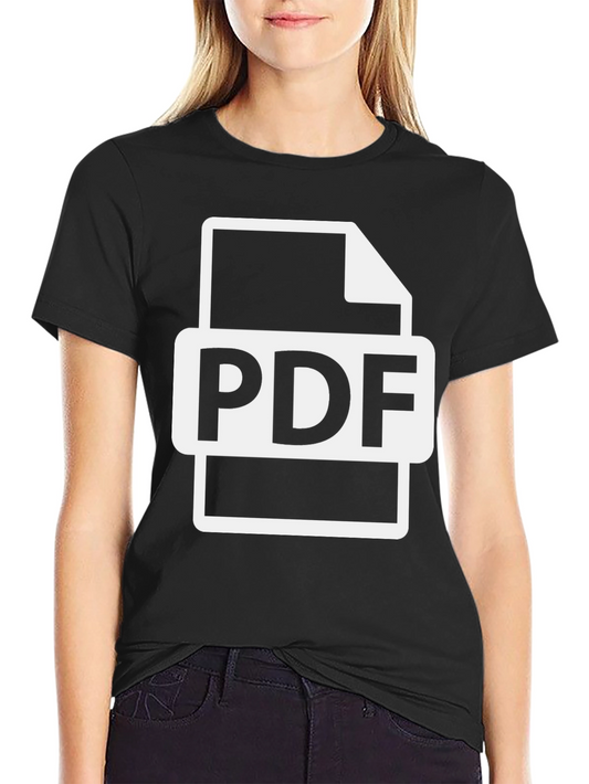 PDF File Graphic T-Shirt - Black Cotton Tee