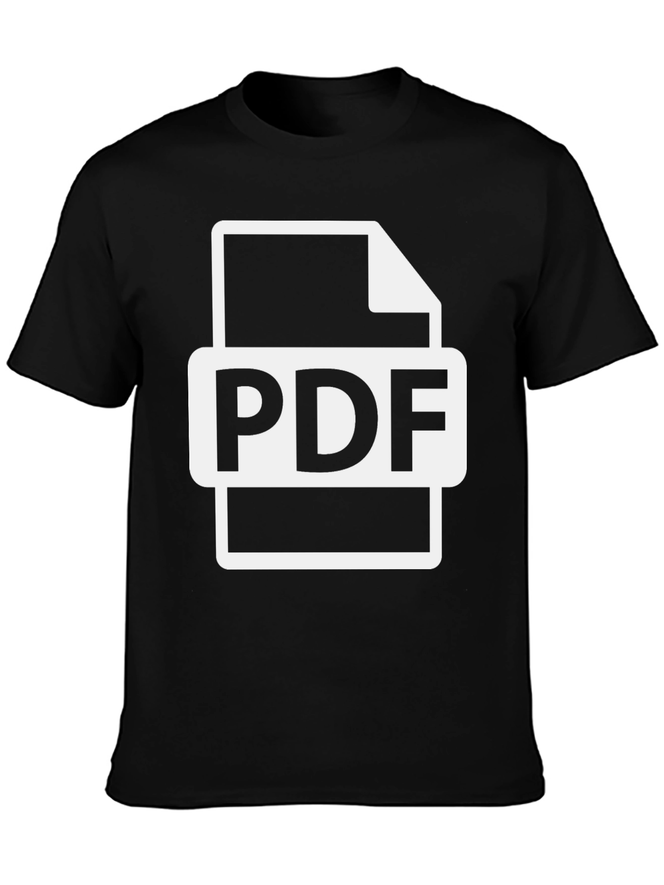PDF File Graphic T-Shirt - Black Cotton Tee