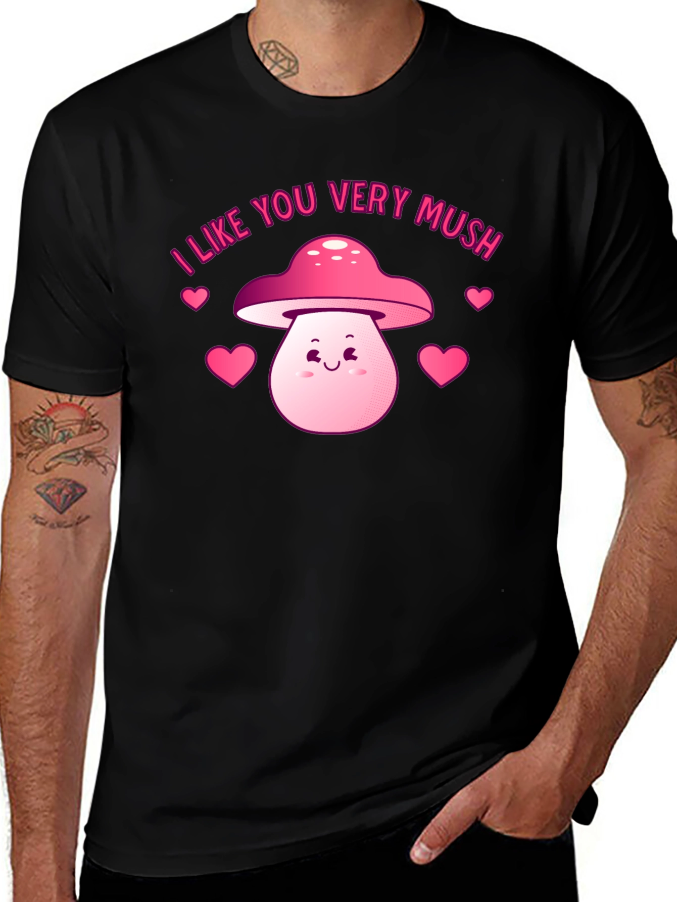 Cute Mushroom Valentines Day Graphic Tee