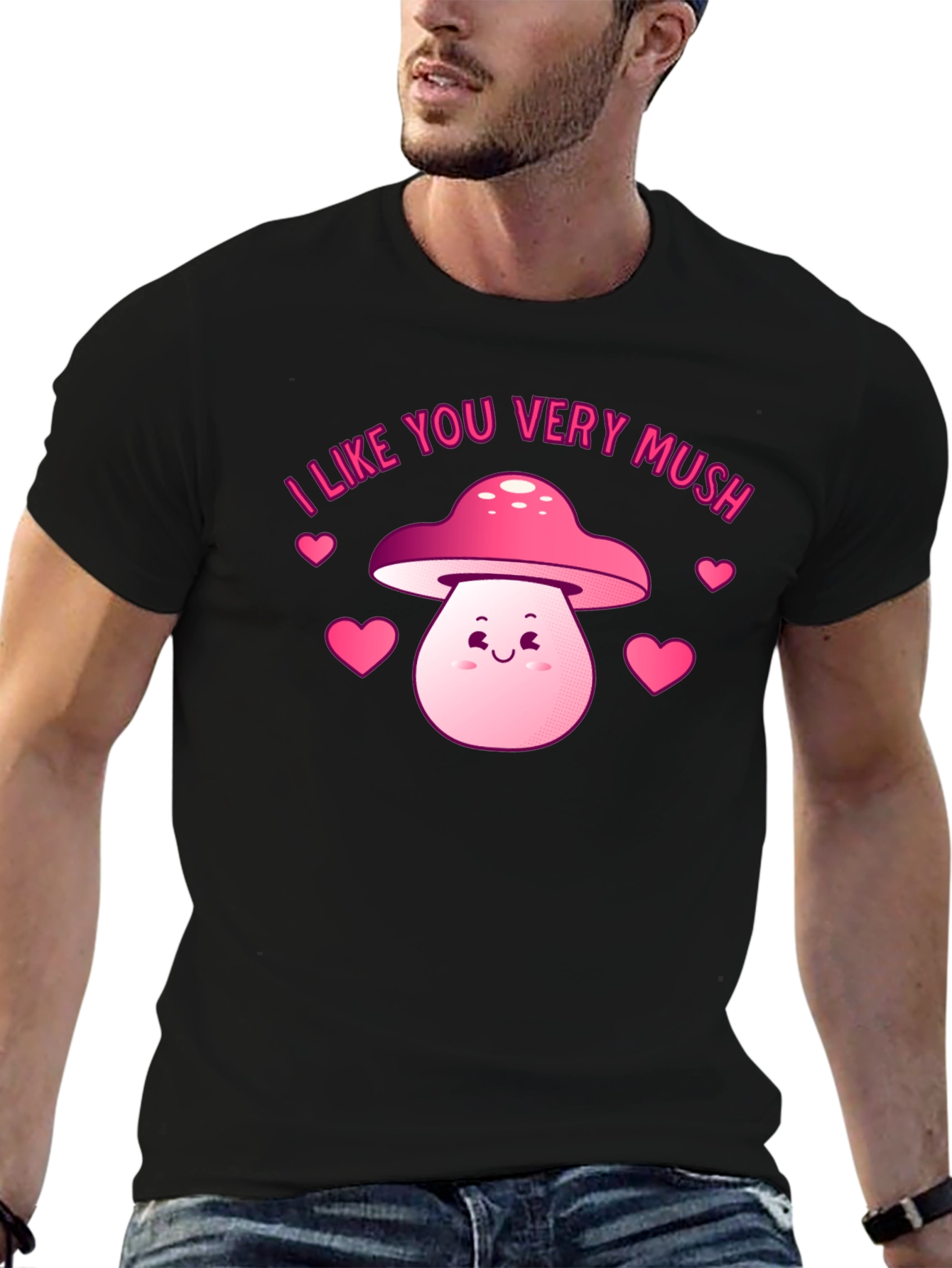 Cute Mushroom Valentines Day Graphic Tee