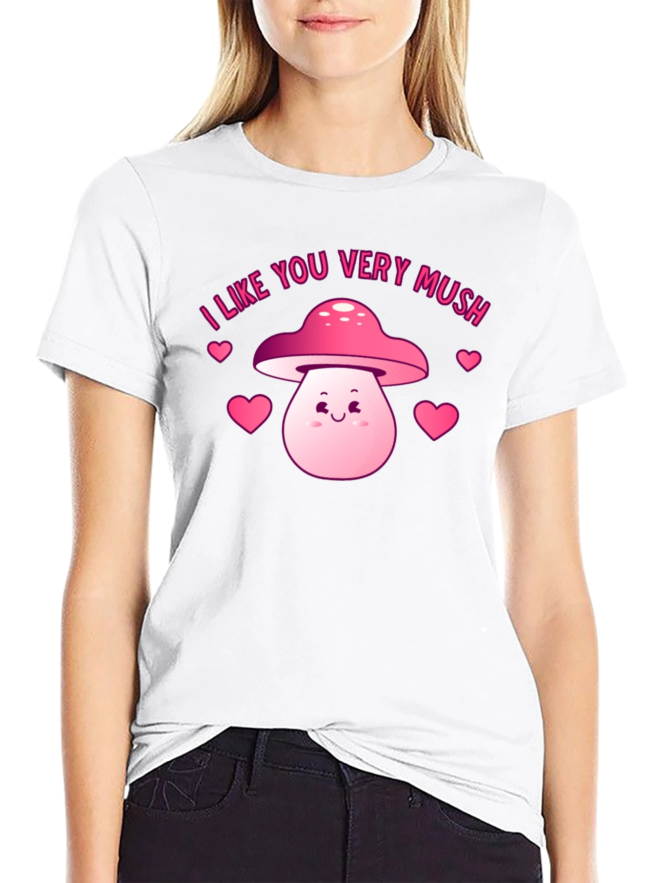 Cute Mushroom Valentines Day Graphic Tee