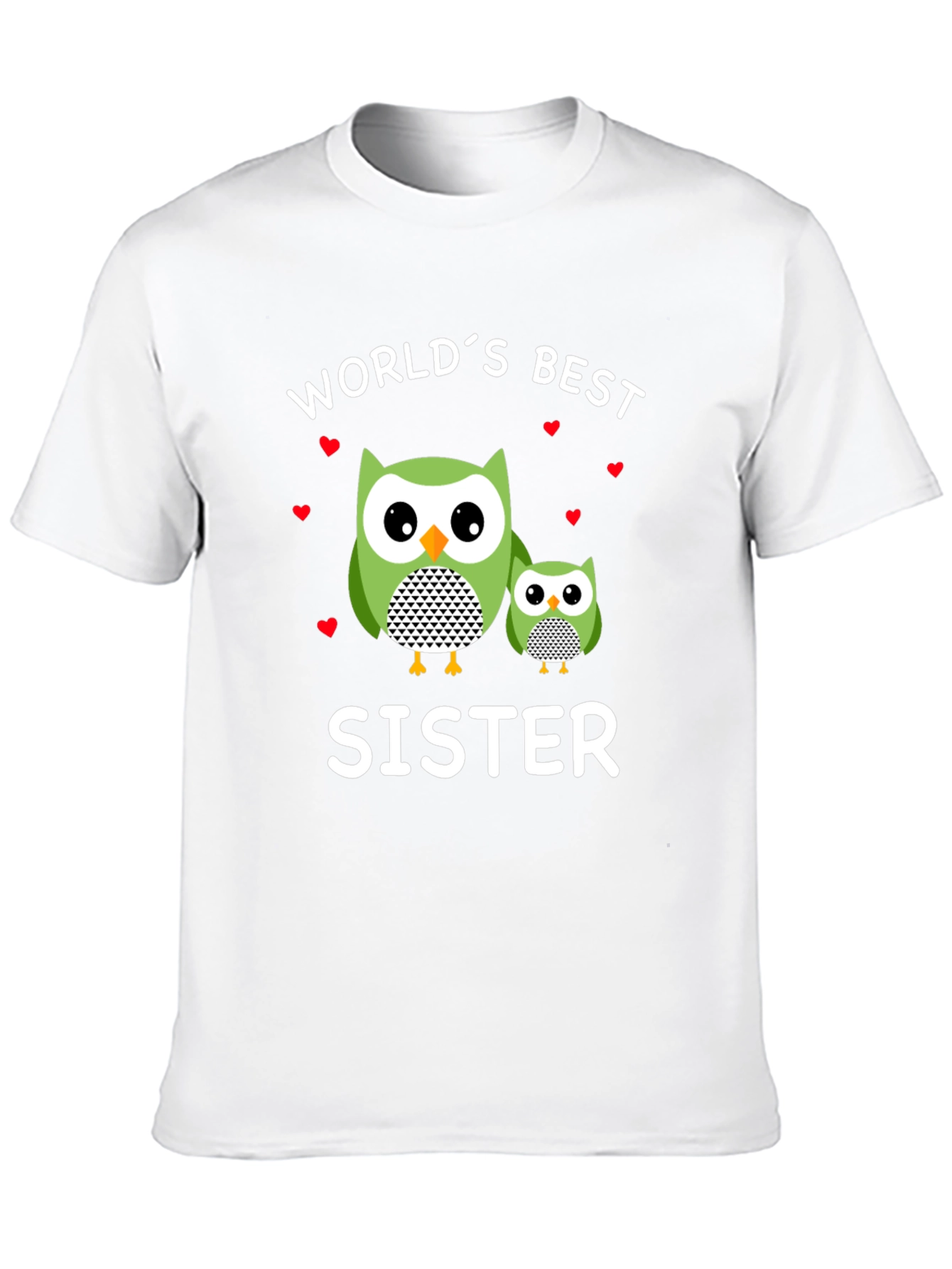 Worlds Best Sister Owl Graphic T-Shirt