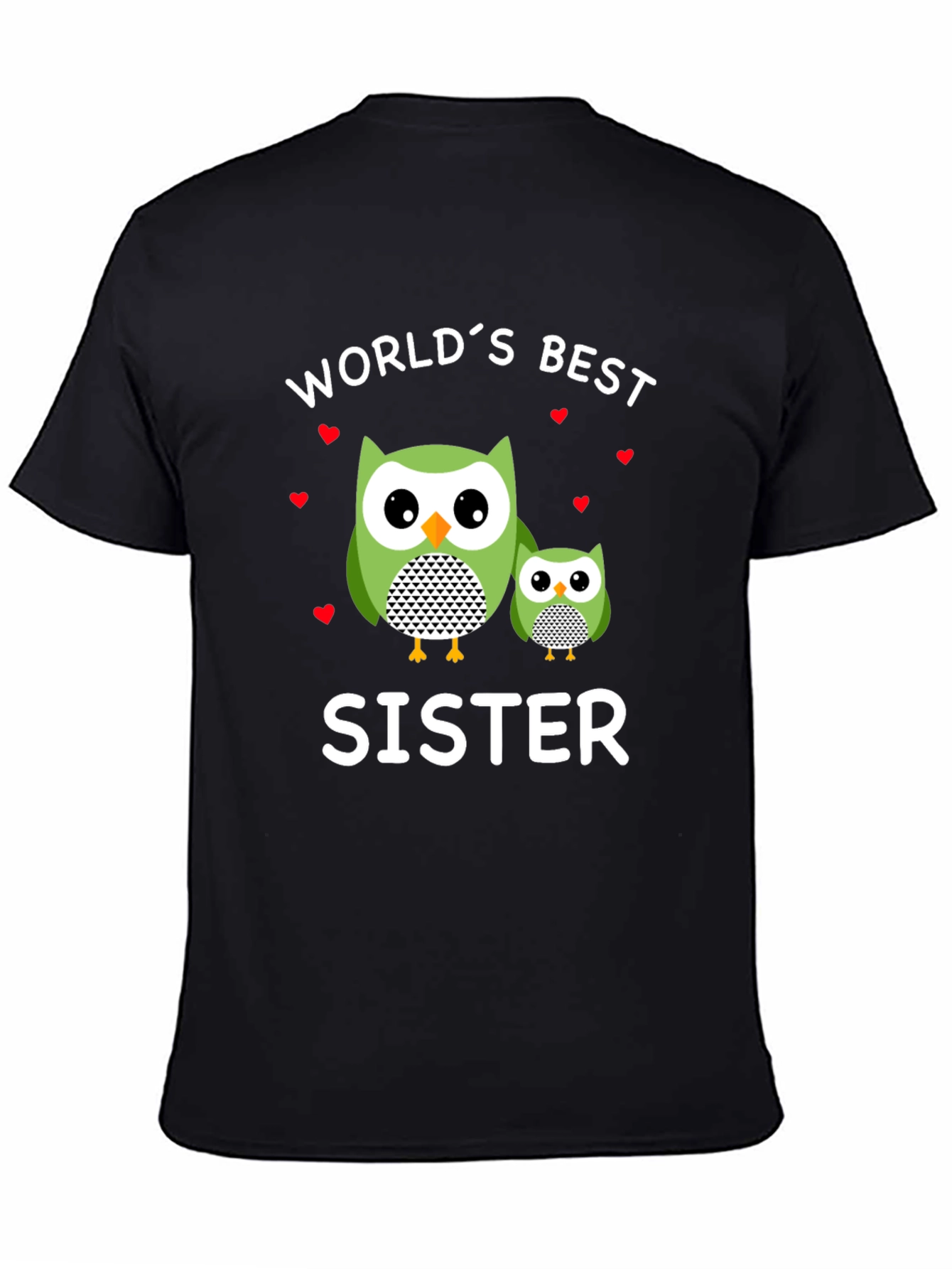 Worlds Best Sister Owl Graphic T-Shirt