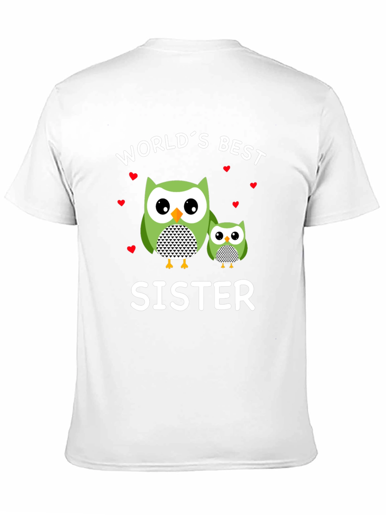 Worlds Best Sister Owl Graphic T-Shirt