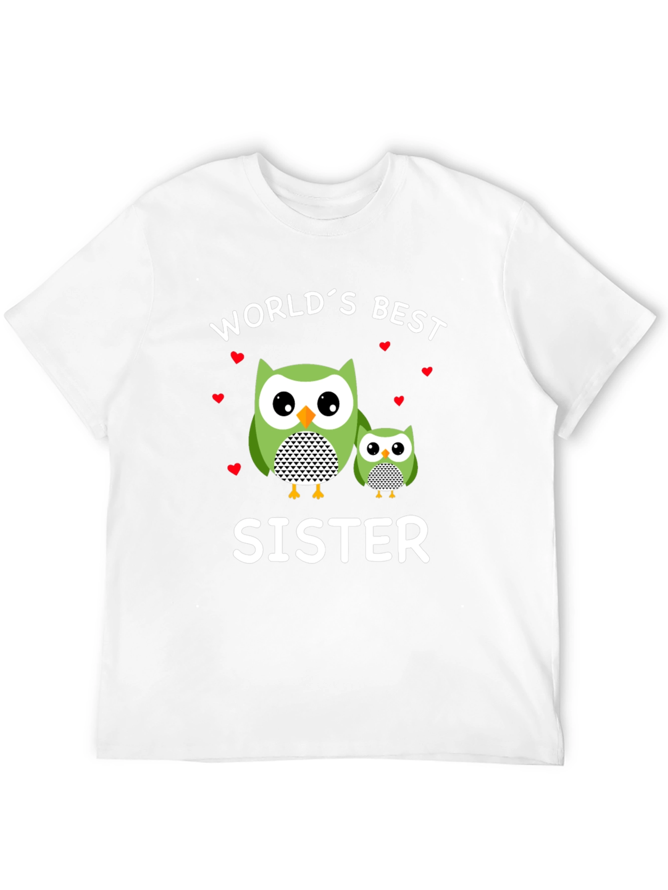Worlds Best Sister Owl Graphic T-Shirt