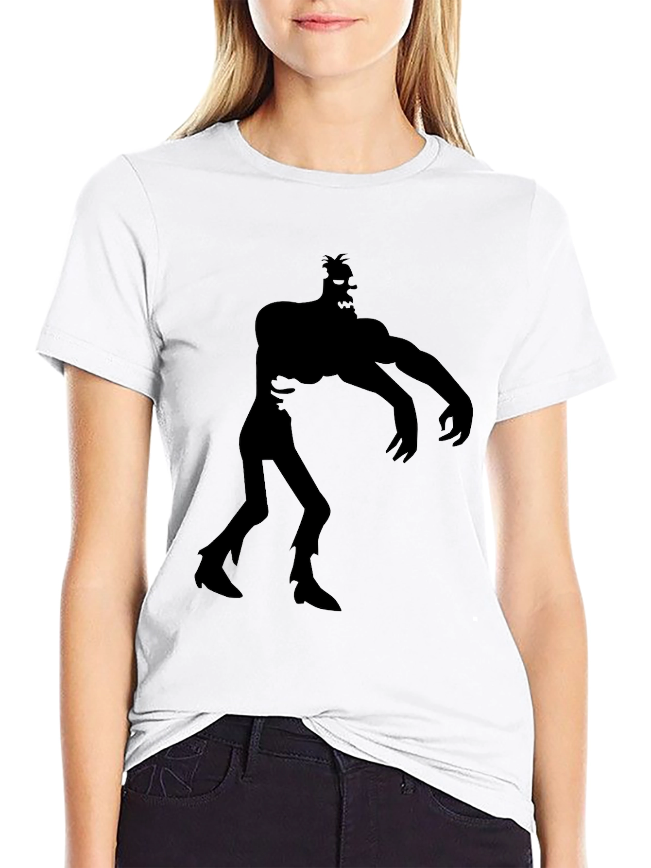 Spooky Silhouette Graphic Tee - Black