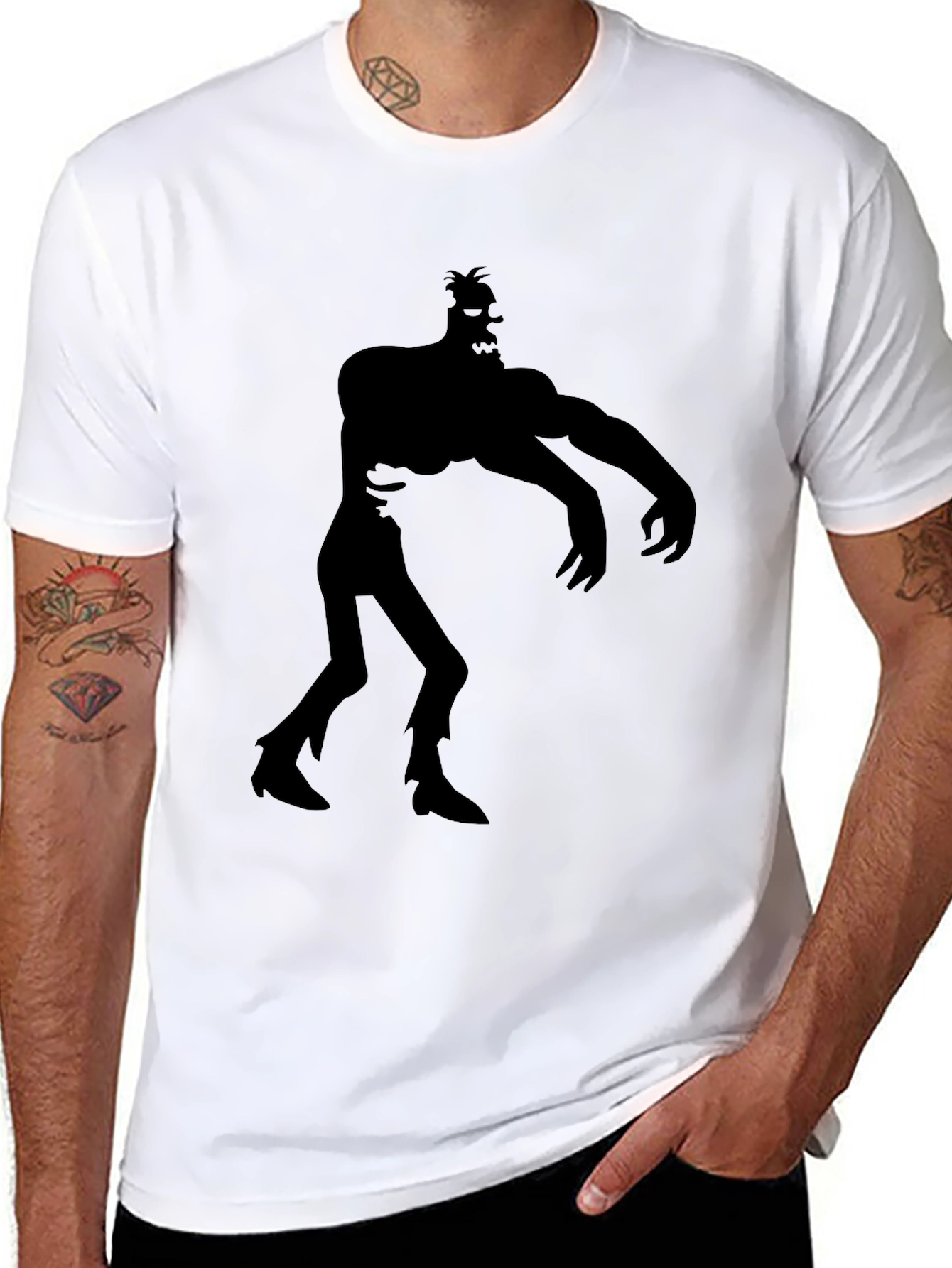 Spooky Silhouette Graphic Tee - Black
