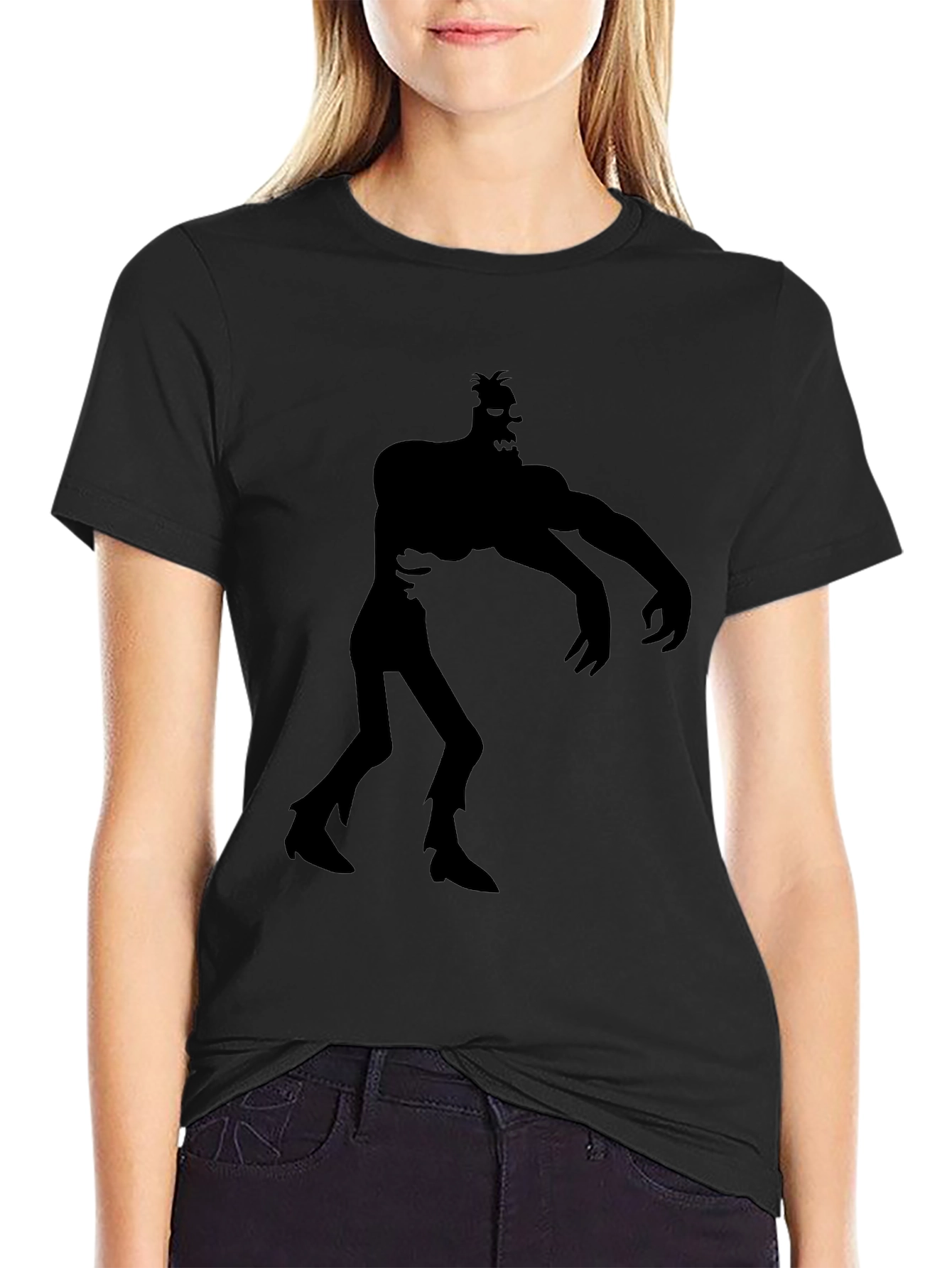 Spooky Silhouette Graphic Tee - Black
