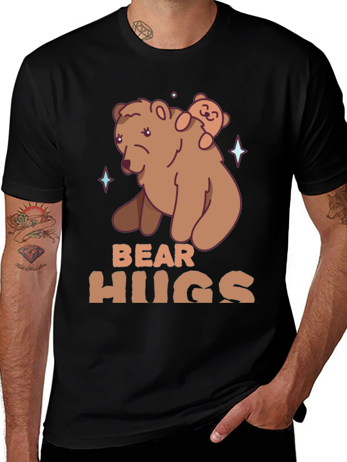 Bear Hugs Graphic T-Shirt - Cute Animal Tee