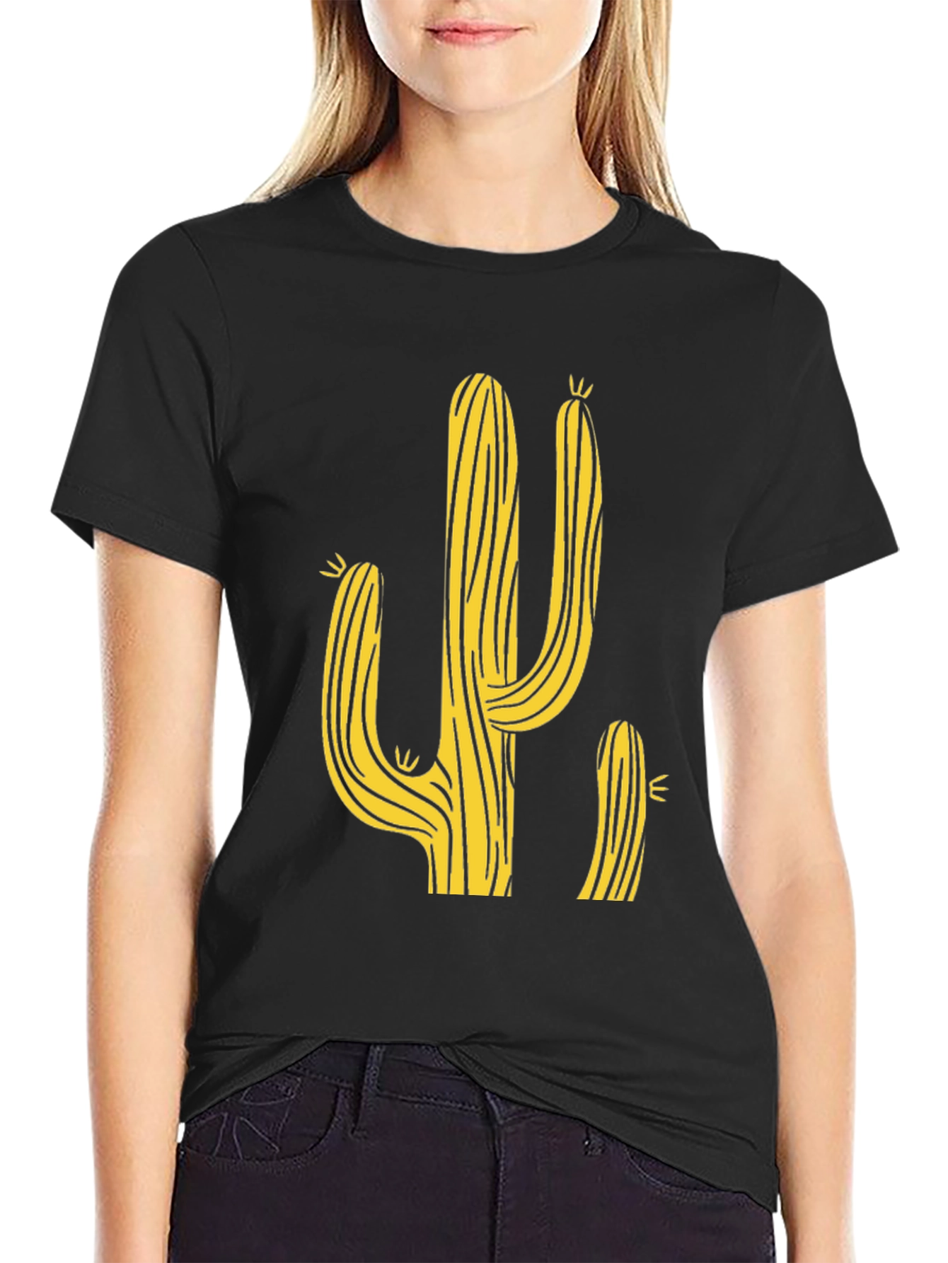 Cactus Graphic Print Mens T-Shirt