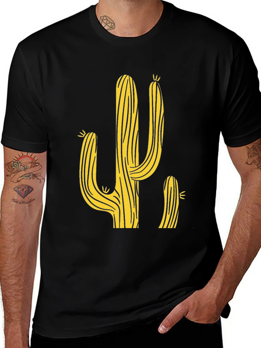 Cactus Graphic Print Mens T-Shirt