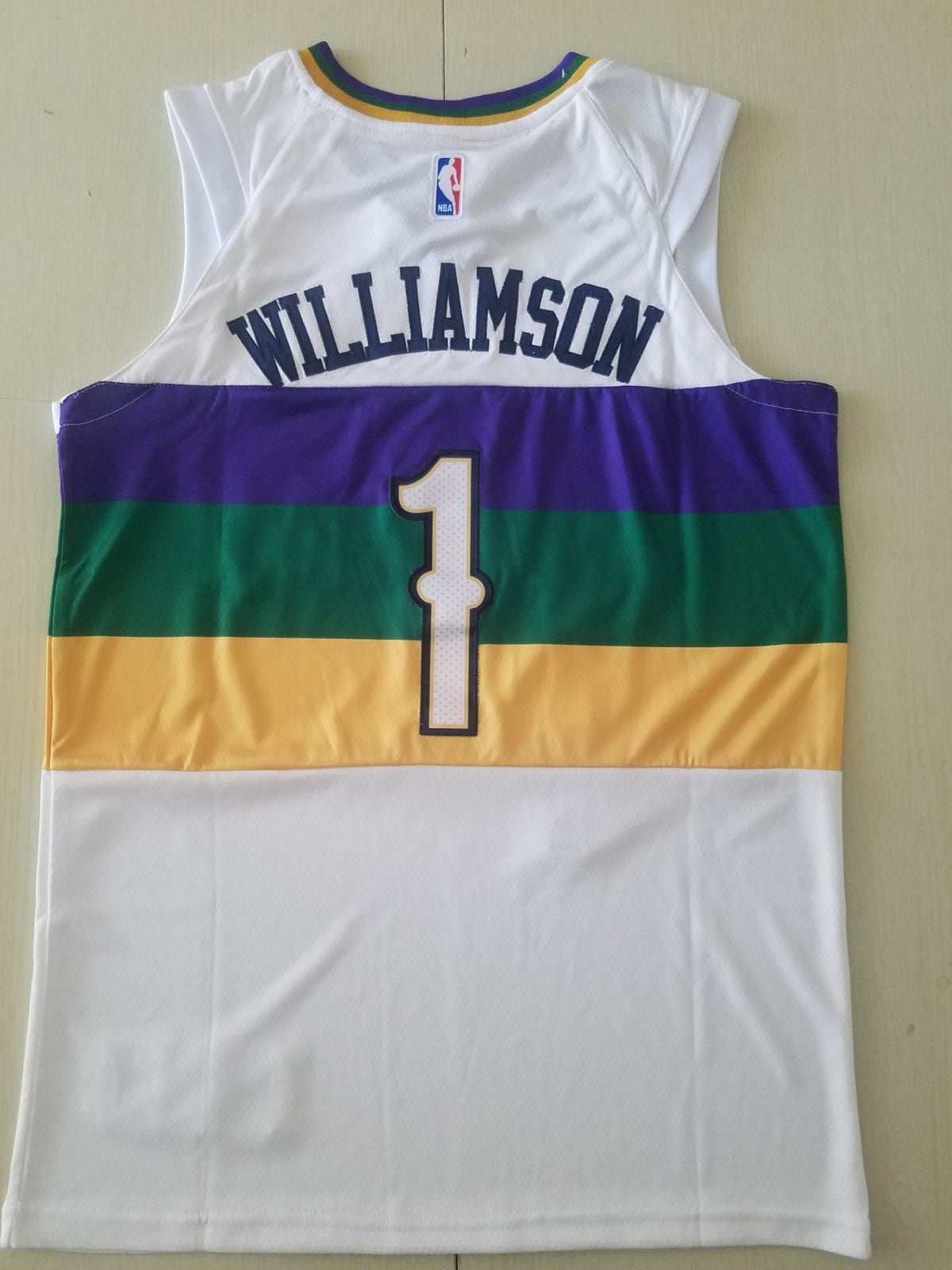 Men's New Orleans Pelicans Zion Williamson #1 NBA White Swingman Player Jerseys