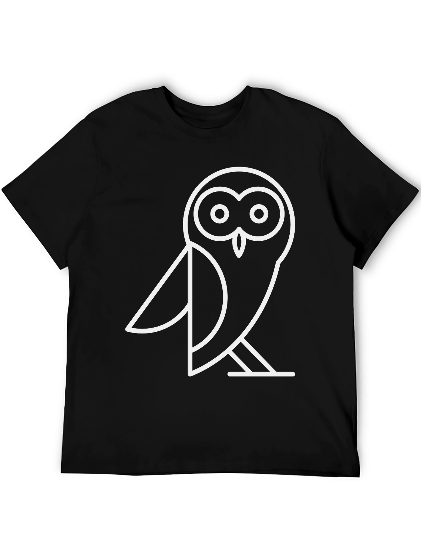 Modern Owl Graphic Tee - Black