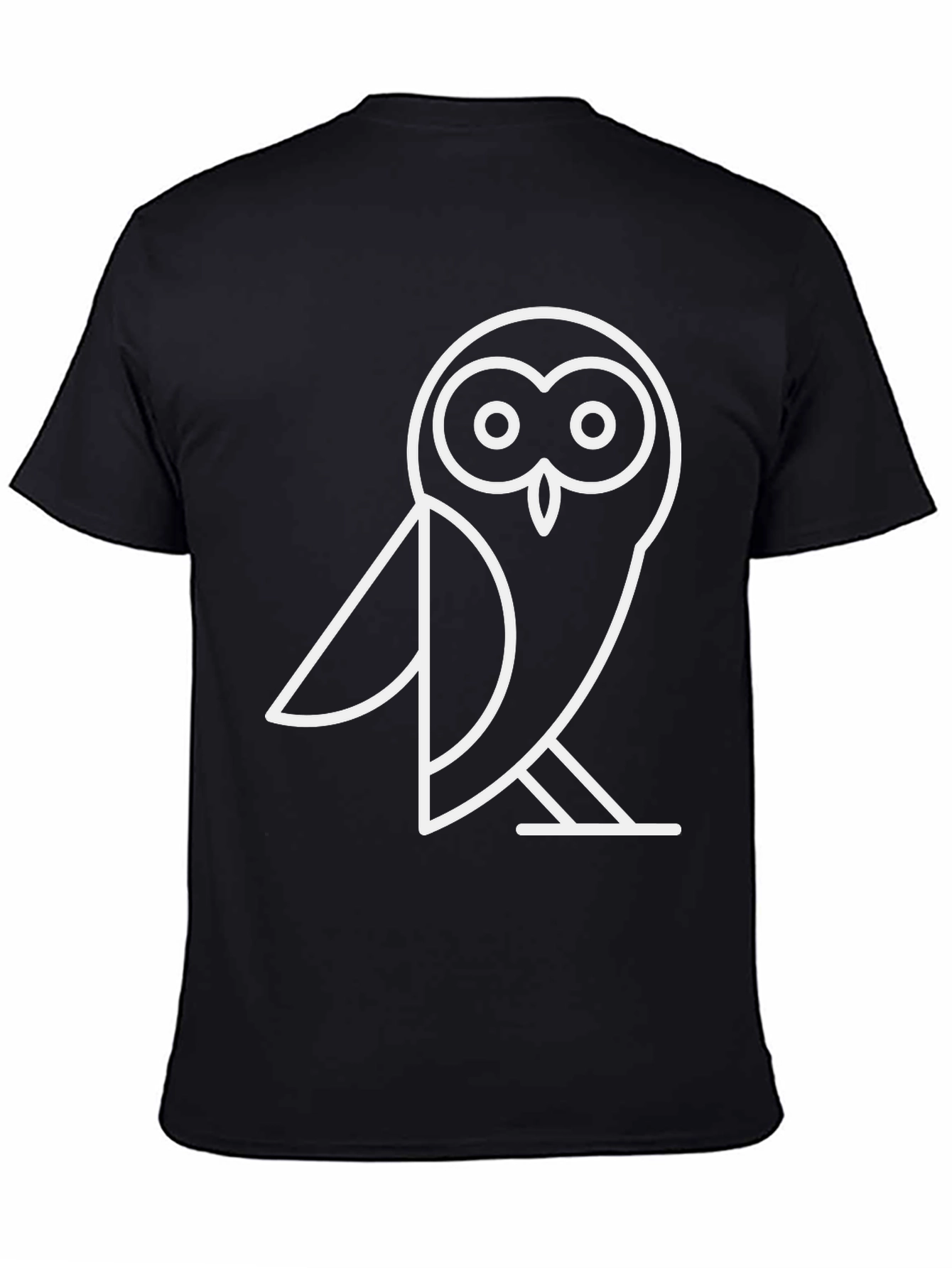 Modern Owl Graphic Tee - Black