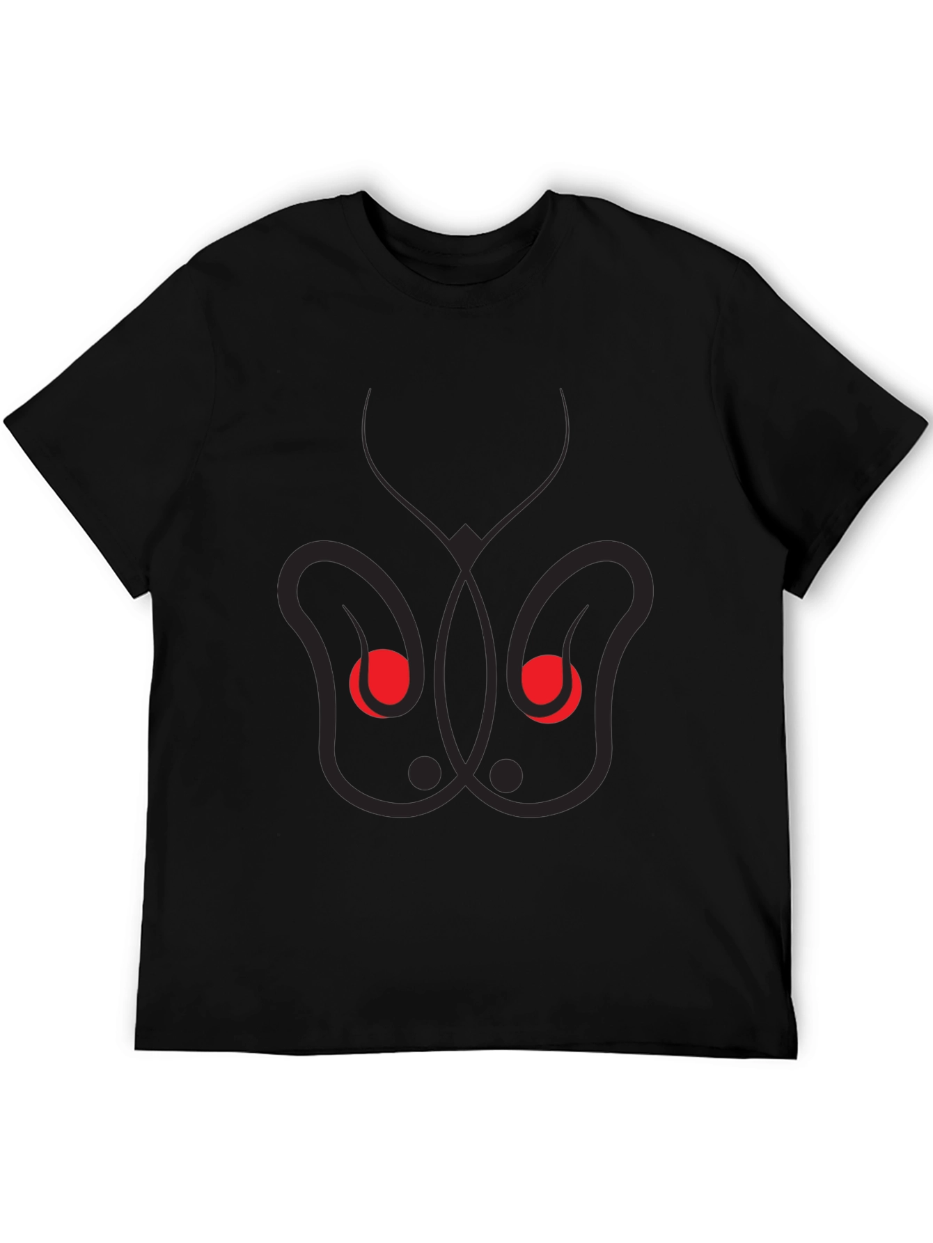 Graphic Print Mens Black T-Shirt