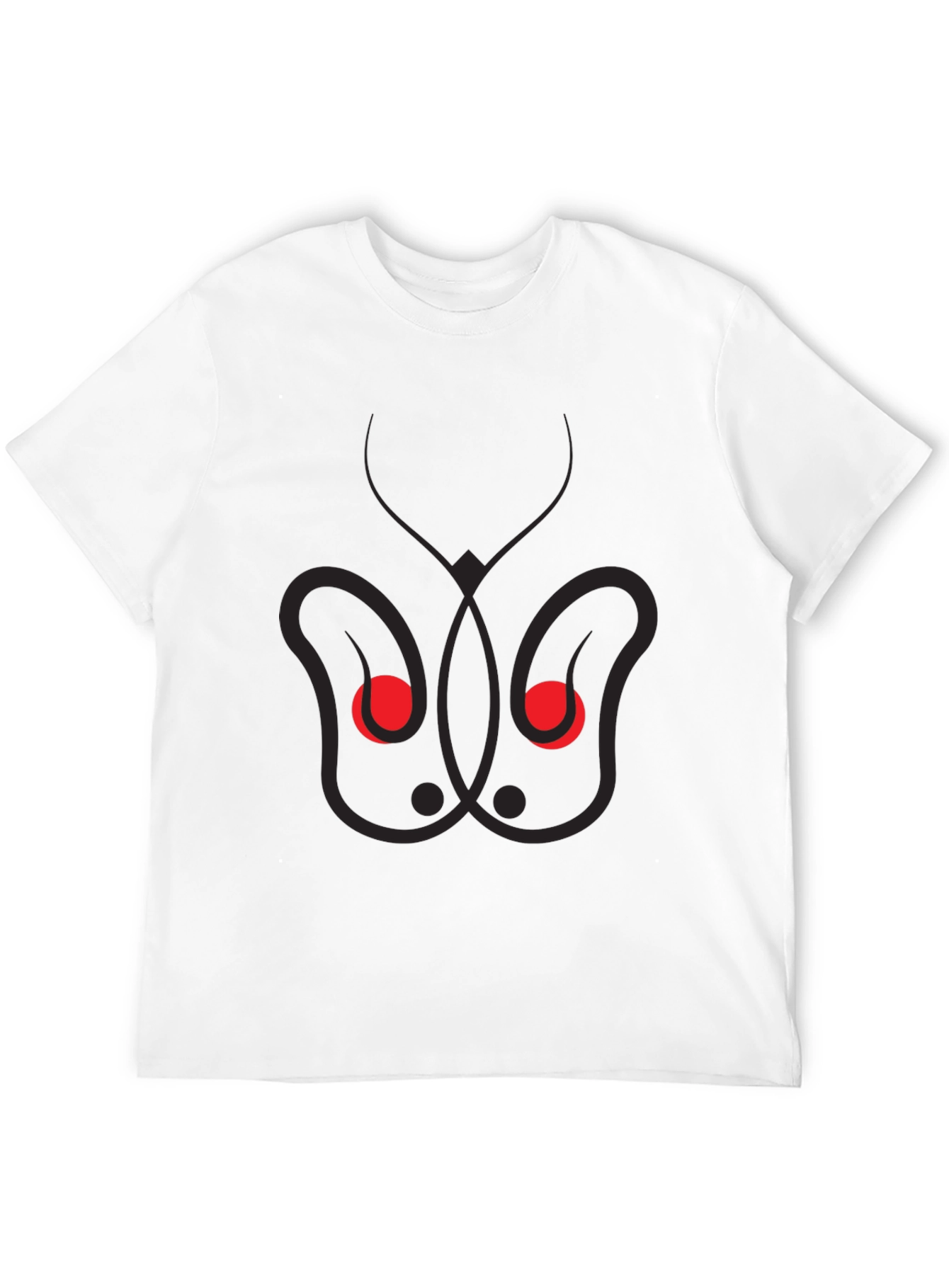Graphic Print Mens Black T-Shirt