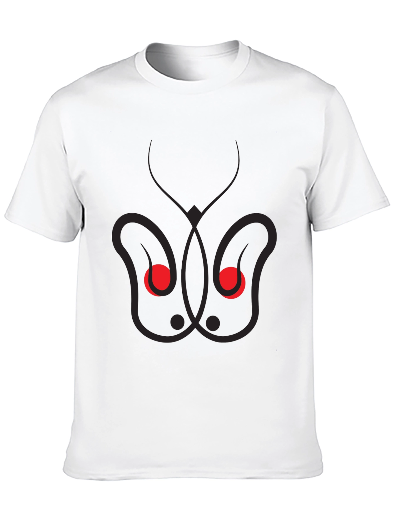 Graphic Print Mens Black T-Shirt