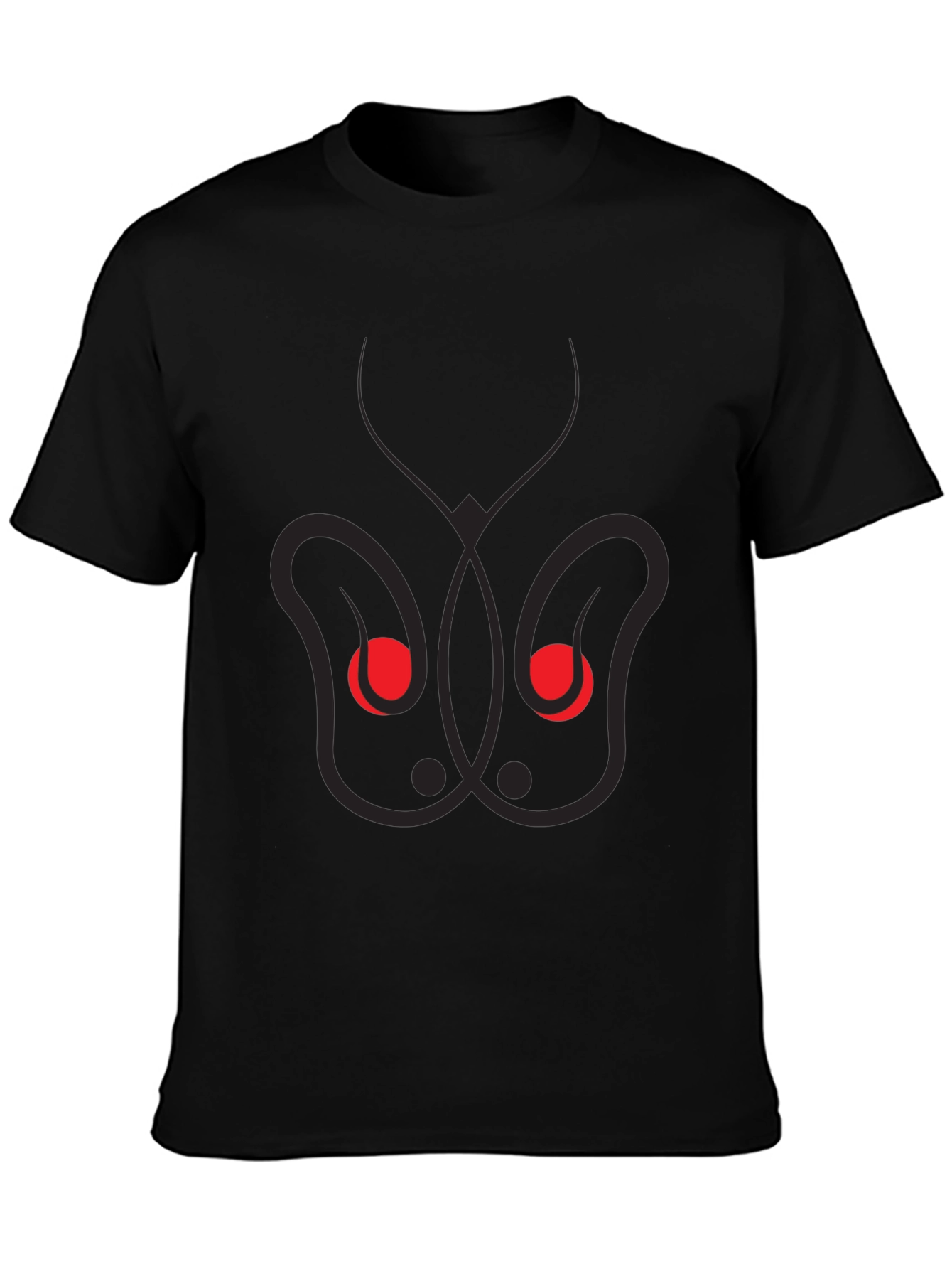 Graphic Print Mens Black T-Shirt