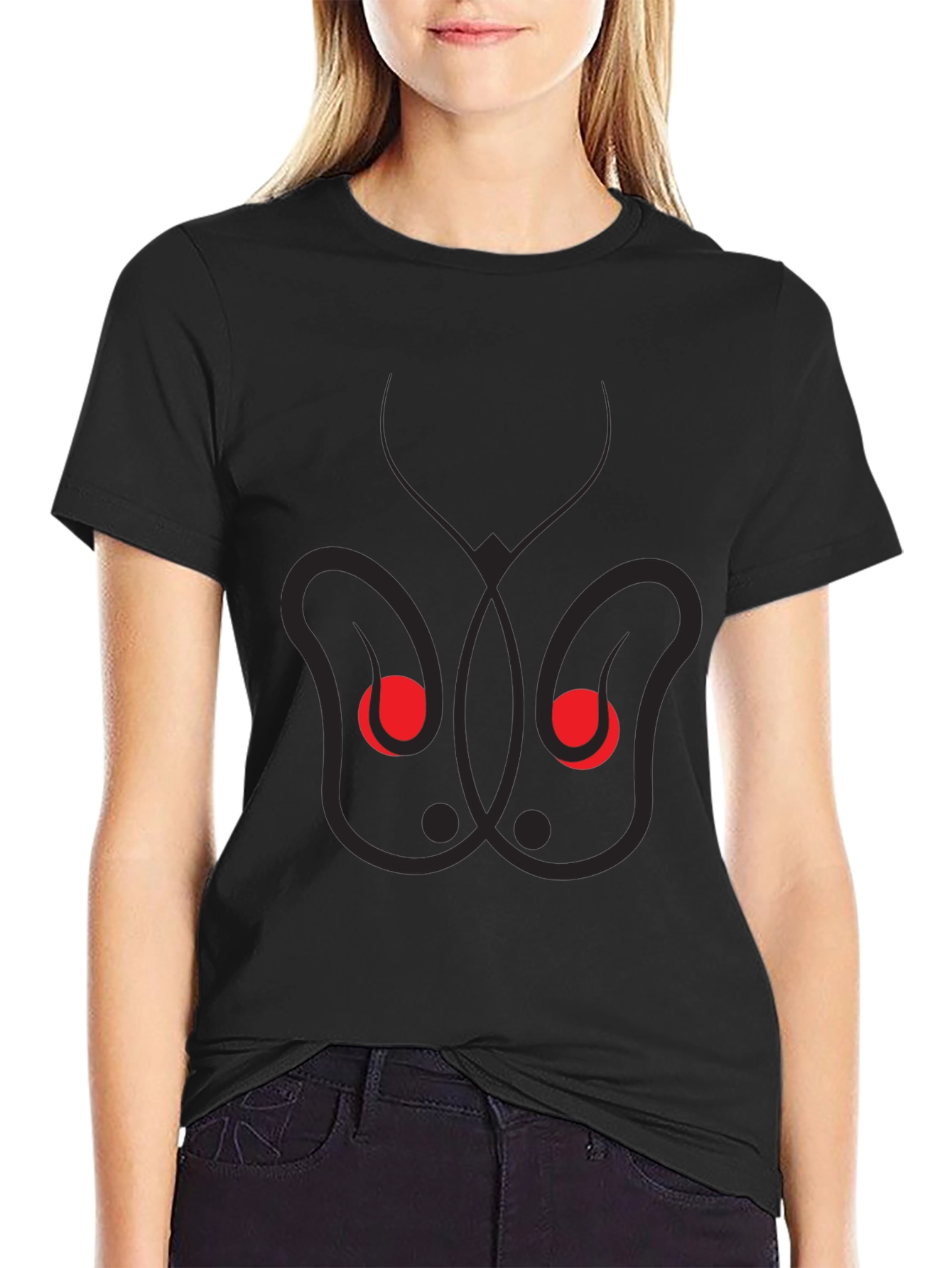 Graphic Print Mens Black T-Shirt