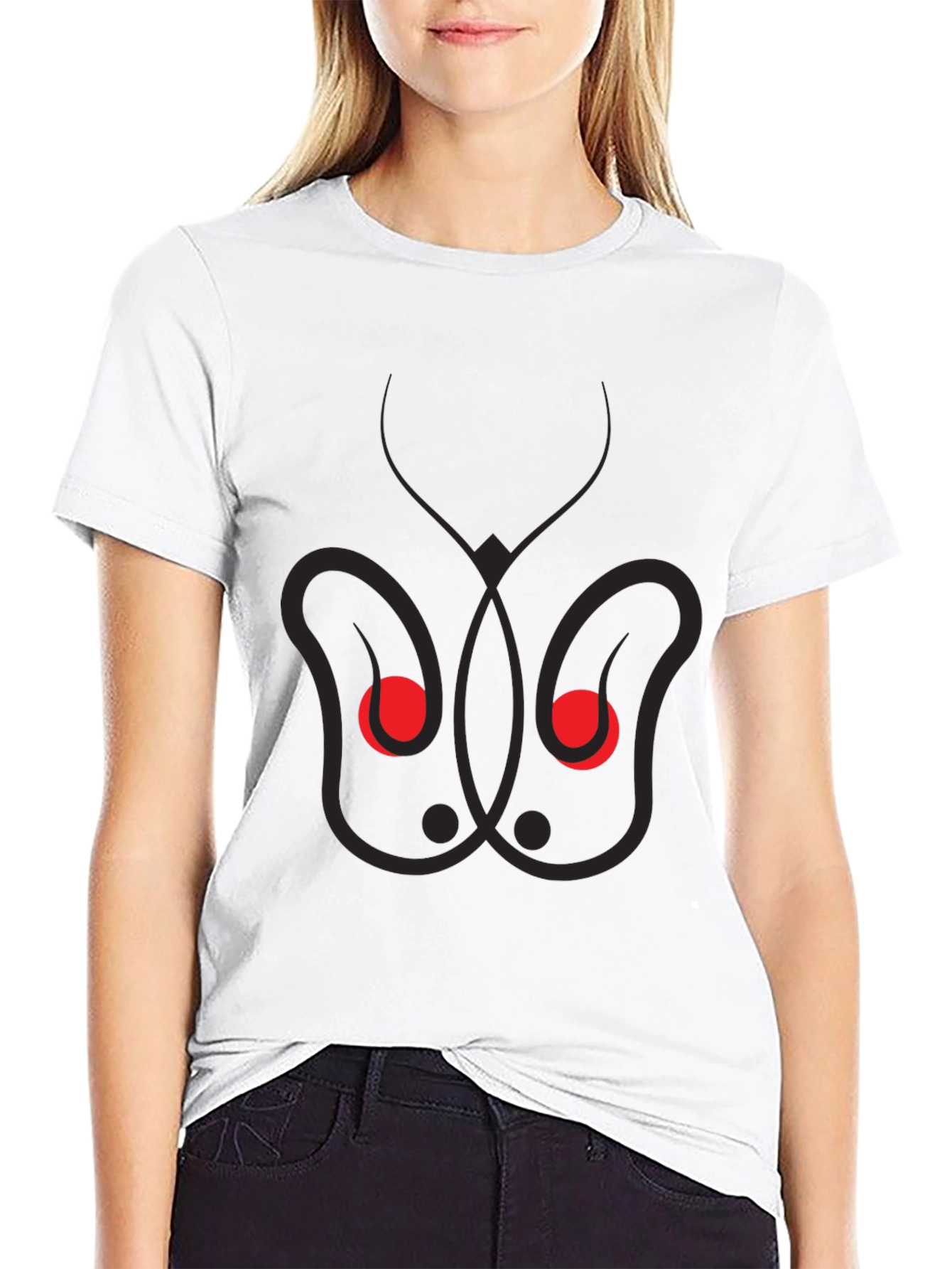 Graphic Print Mens Black T-Shirt