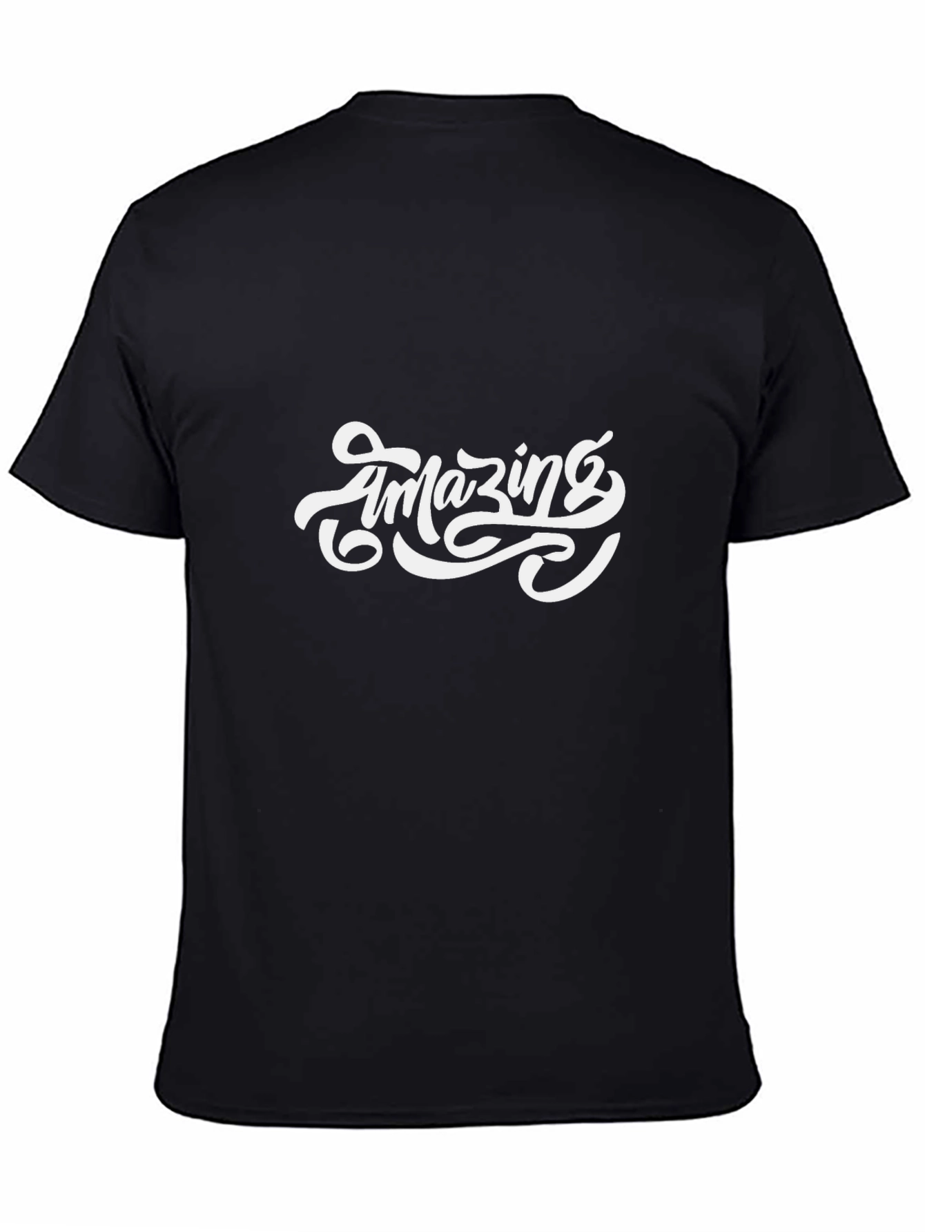 Amazing Graphic Tee - Black Cotton T-Shirt