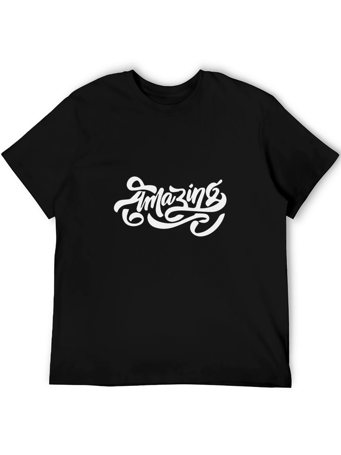 Amazing Graphic Tee - Black Cotton T-Shirt