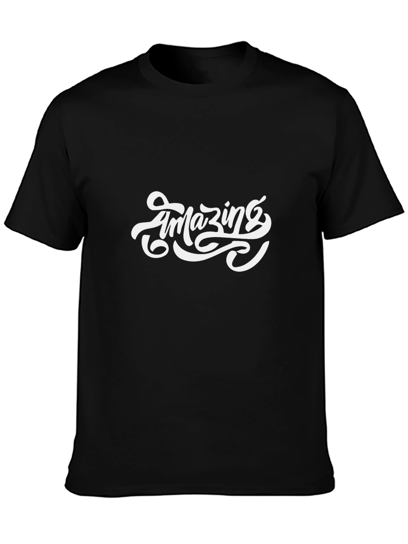 Amazing Graphic Tee - Black Cotton T-Shirt