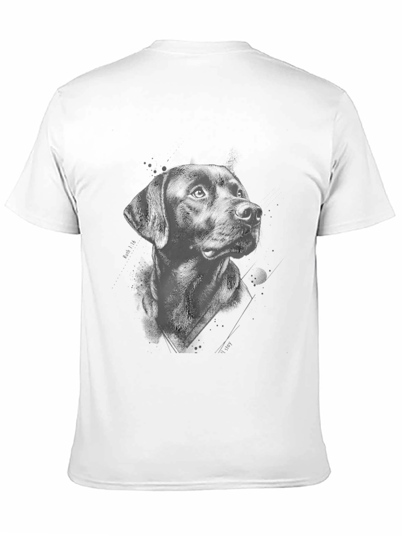 Mens Black Labrador Dog Graphic T-Shirt