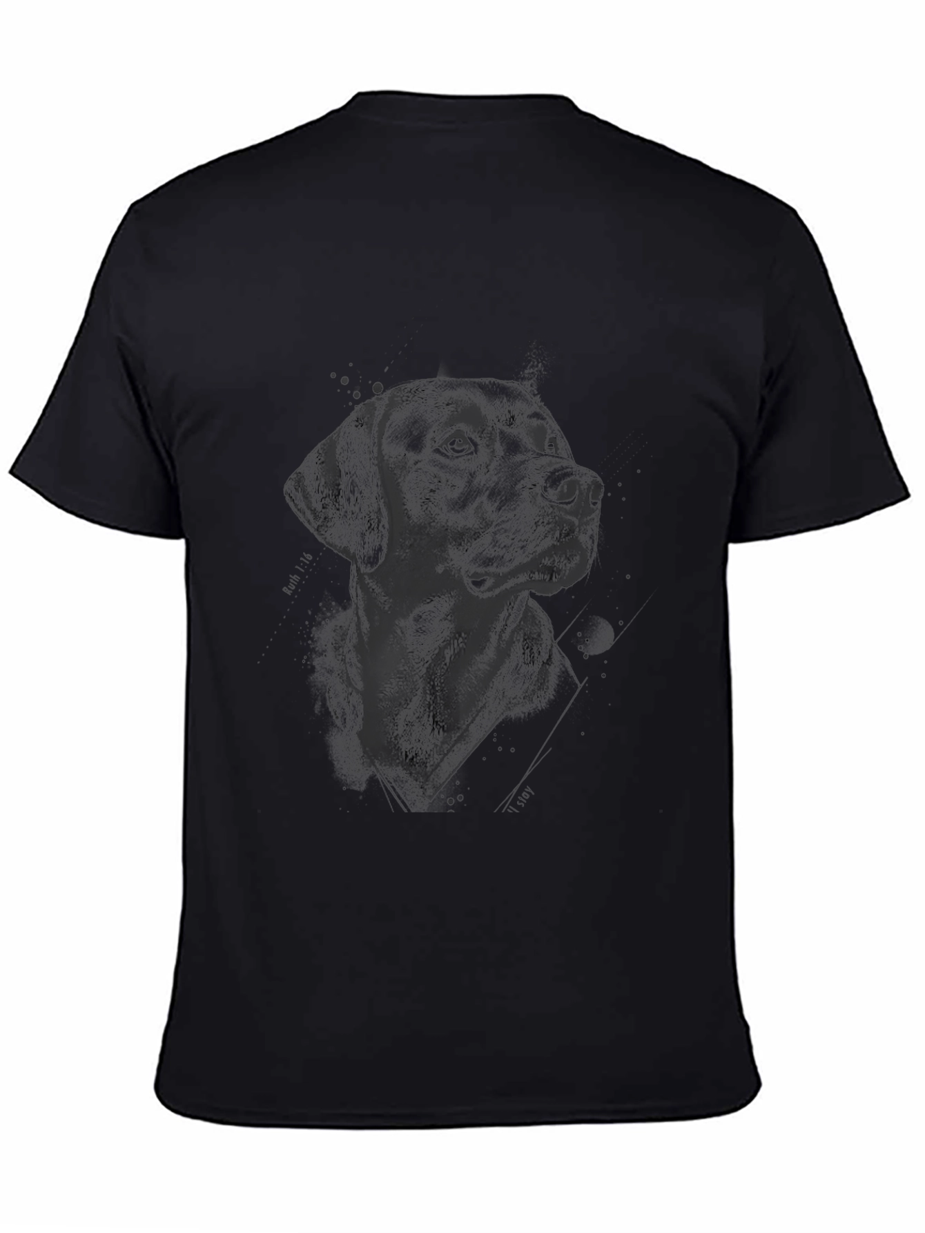 Mens Black Labrador Dog Graphic T-Shirt