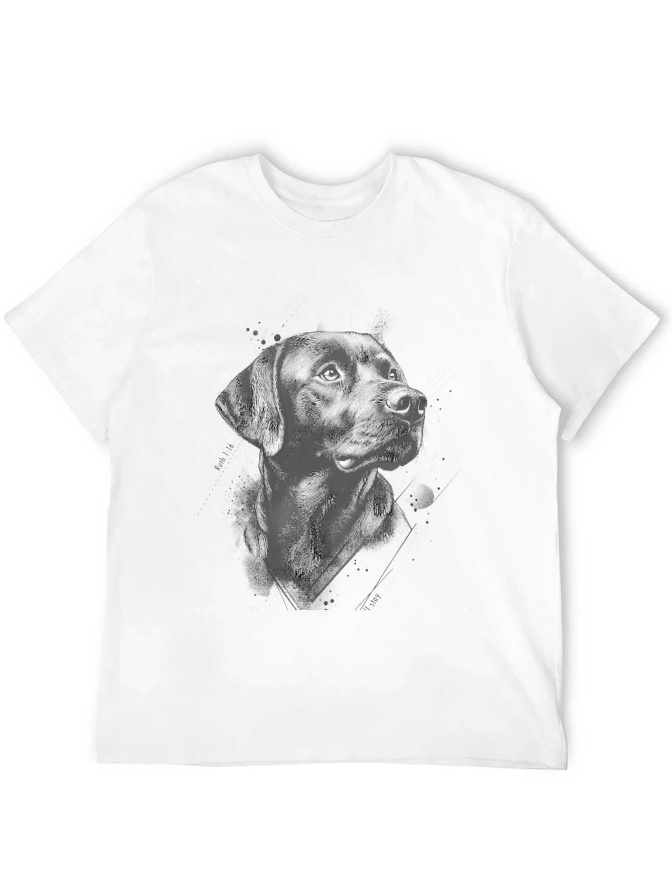 Mens Black Labrador Dog Graphic T-Shirt
